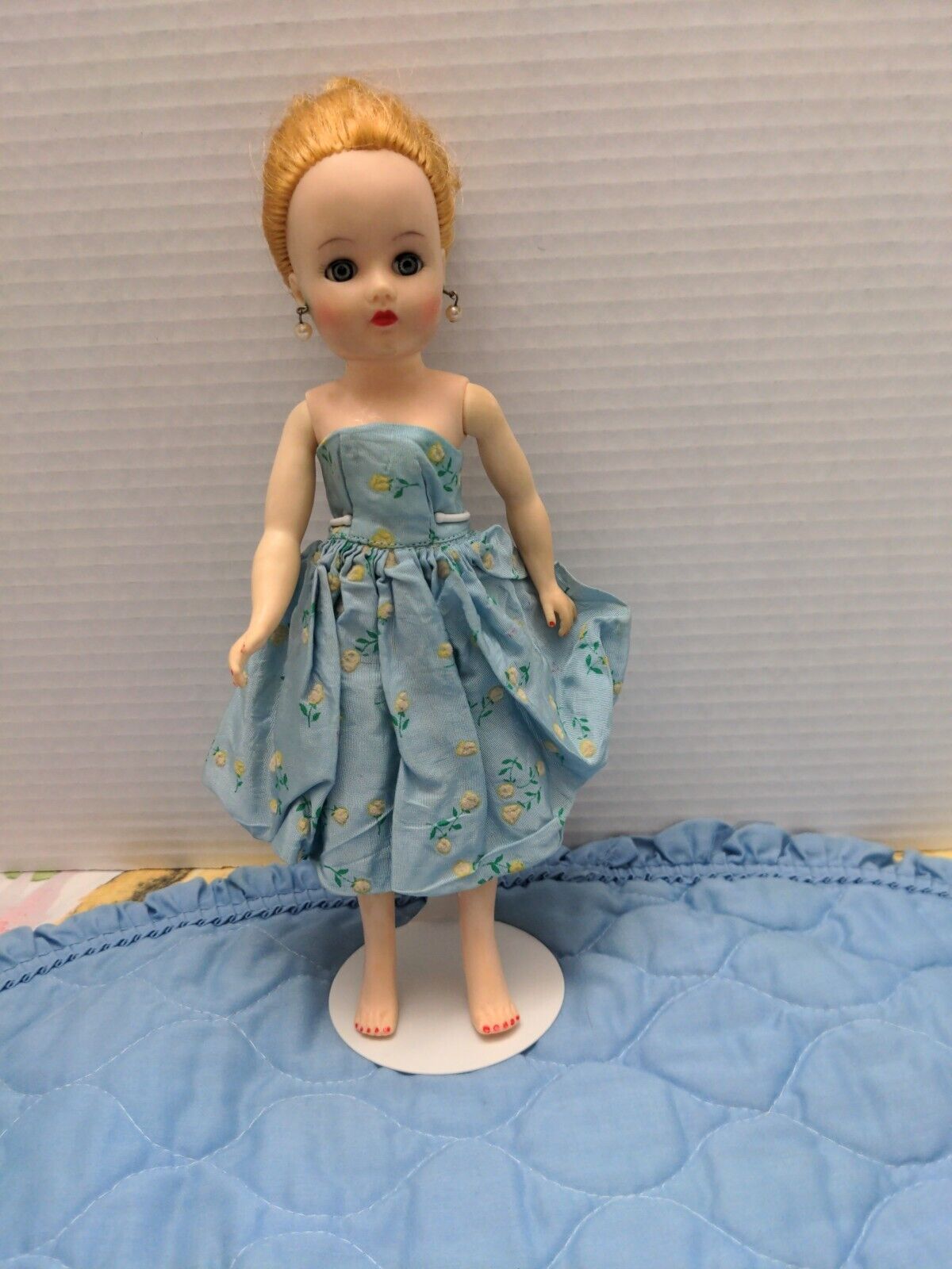 1950’s Vintage Little Miss Revlon Ideal Doll 10 1/2 Inches In Tagged Vogue Dress