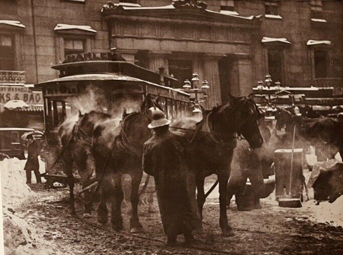 Alfred Stieglitz “The Terminal,”horse-drawn streetcar,1893Harlem,12 x 18”$149.00