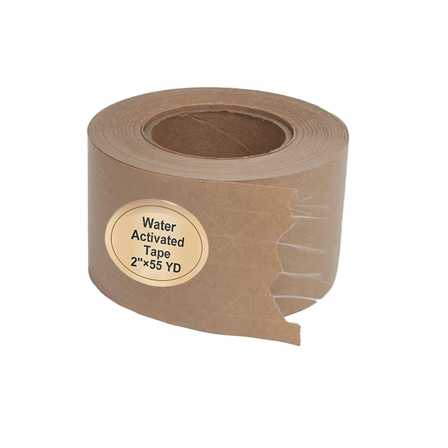 Water Activated Tape Brown Reinforced Kraft Paper Carton Sealing Gummed Tape