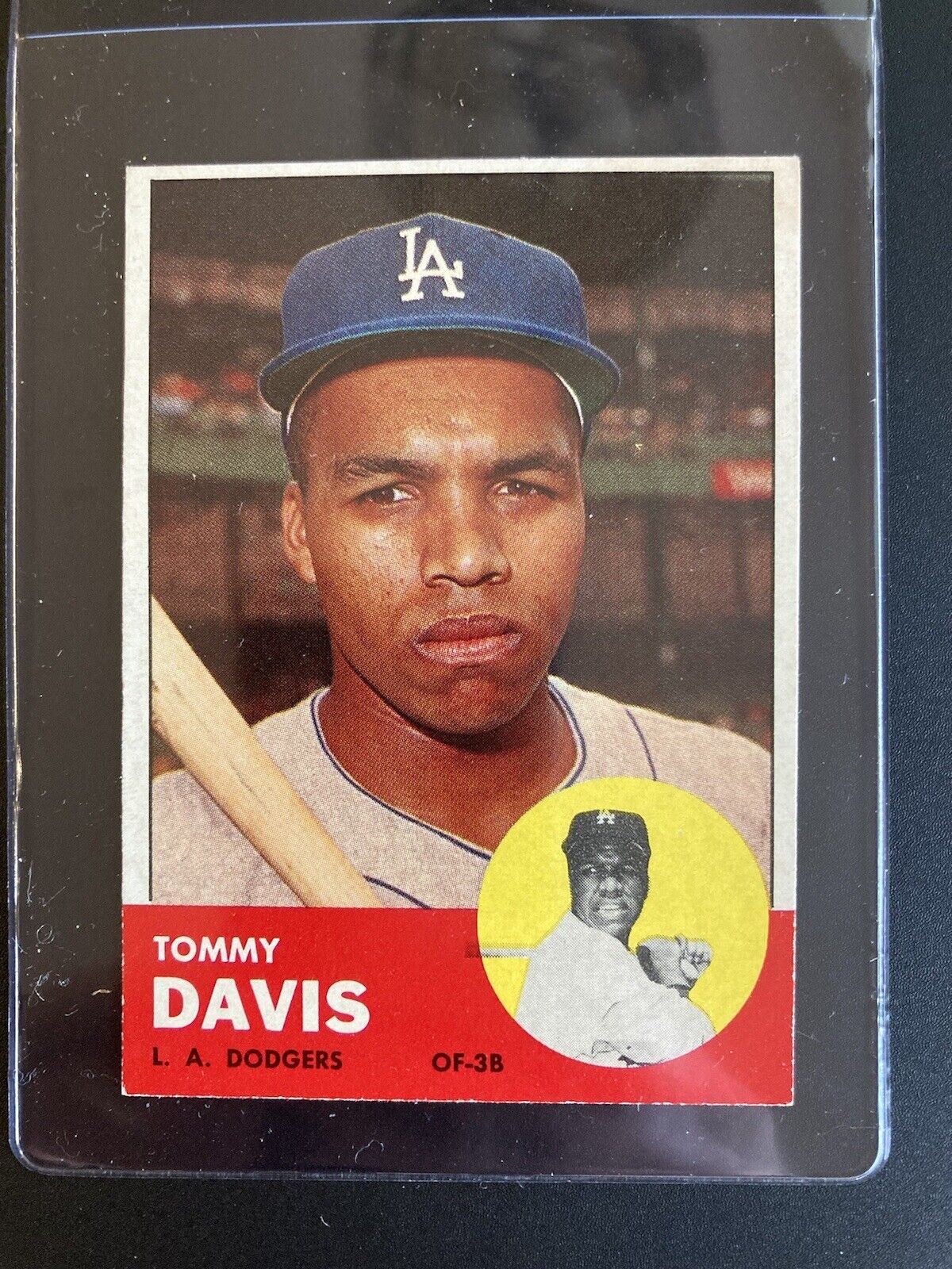 1963 Topps Baseball #310 Tommy Davis Los Angeles Dodgers ￼EX /NM