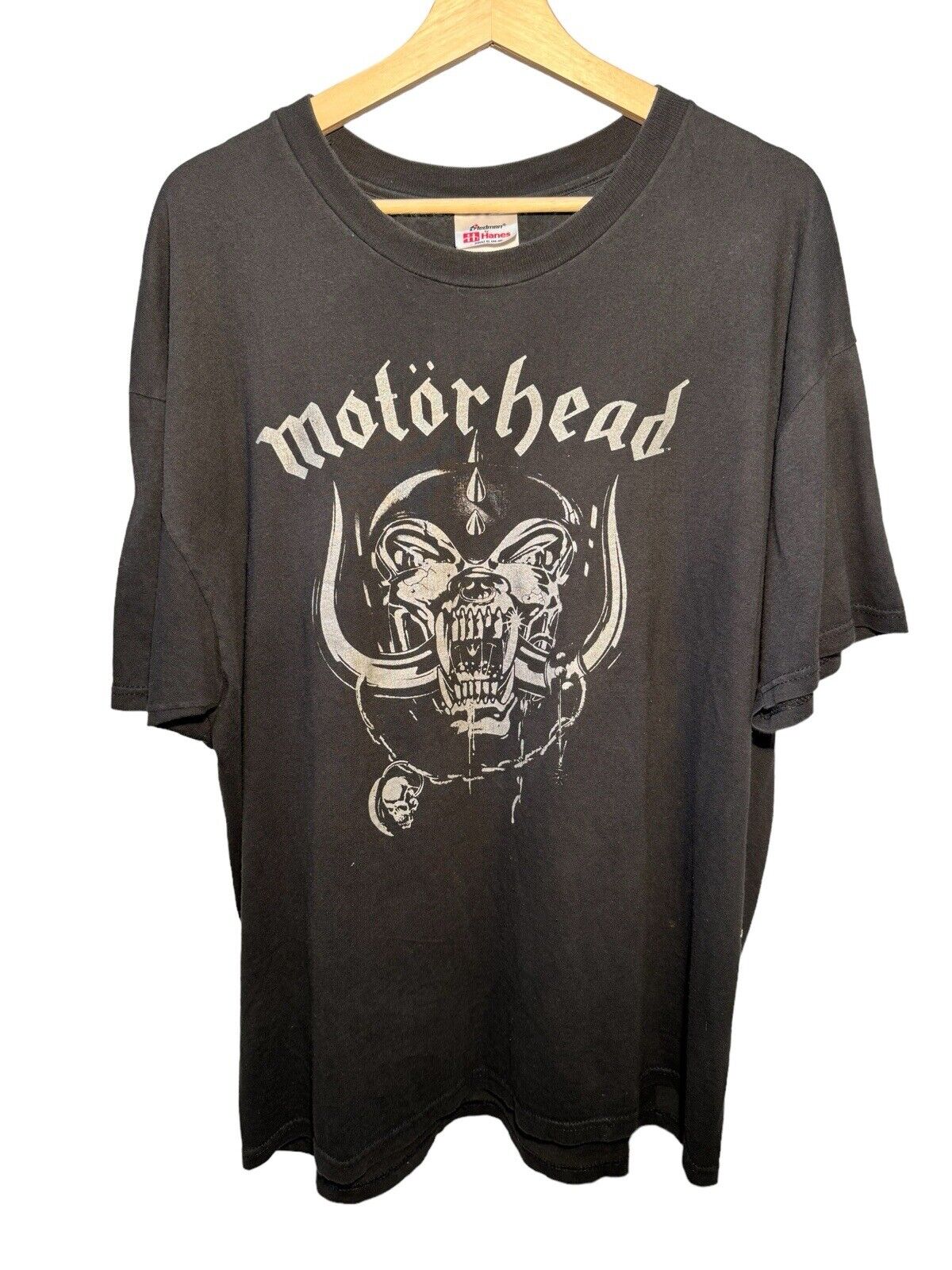 Vintage 90s Motörhead England Metal Band T-Shirt Size XL Black Stedman Tag 