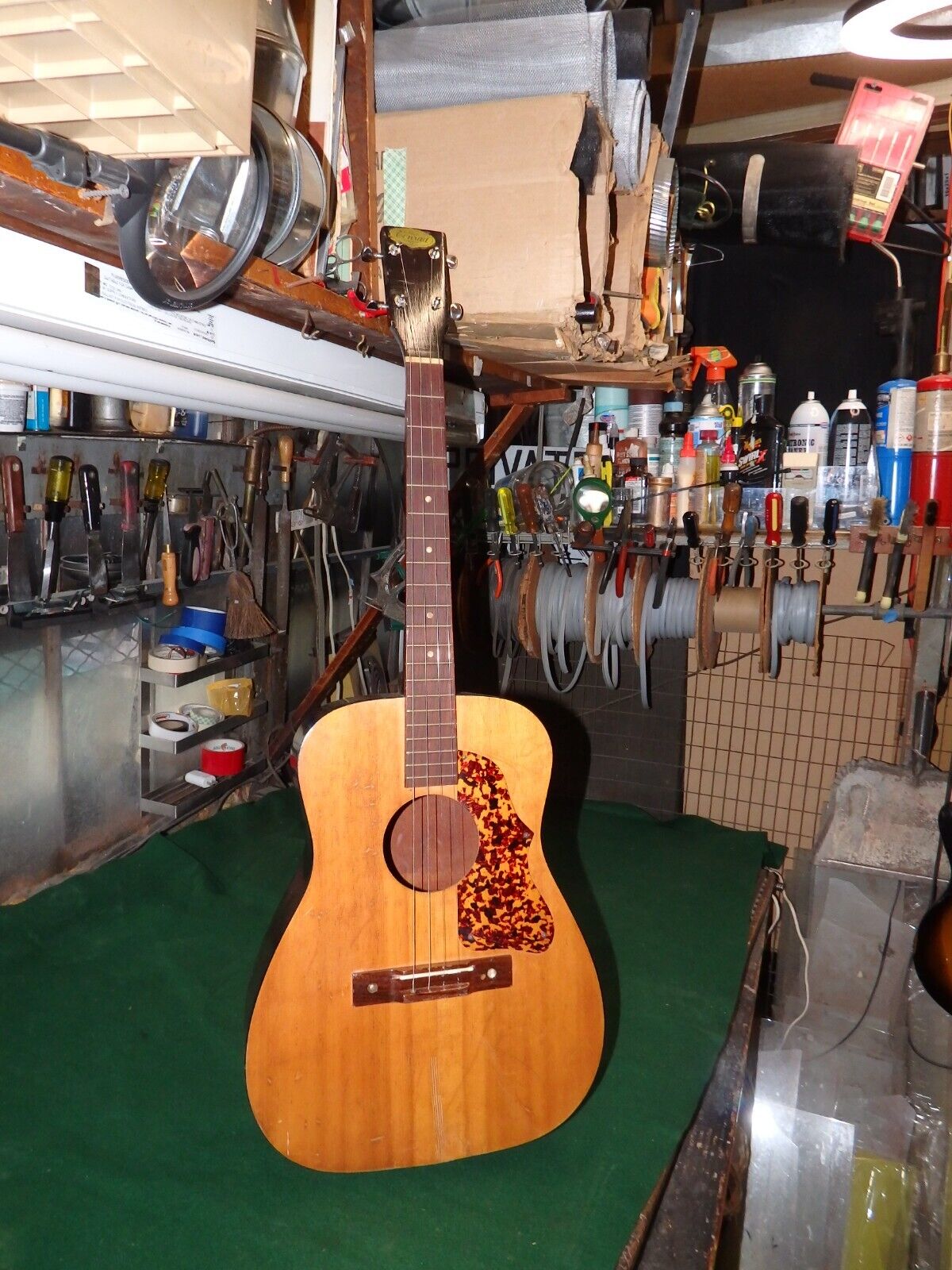 Vintage Conrad Japan  Acoustic Tenor Guitar Spruce Top w\' amazing Pick-guard.