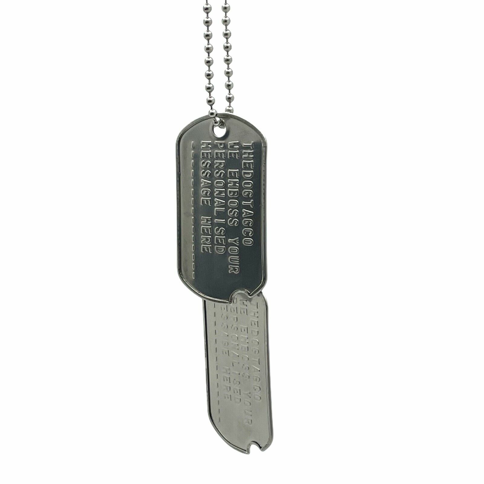 WWII Era Personalised Military Dog Tags Pair Set Army Engrave Military Embossed