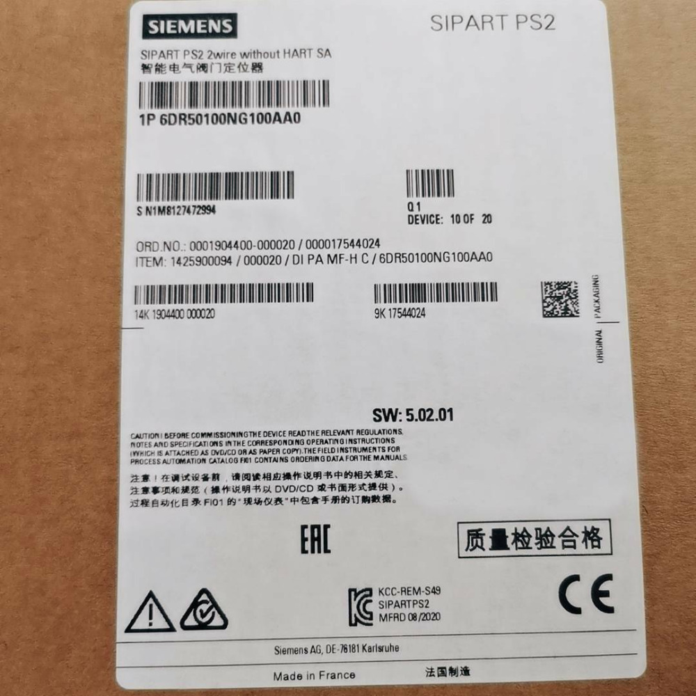 6DR5010-0NG10-0AA0 SIEMENS Valve Locator Brand New in BoxSpot Goods Zy
