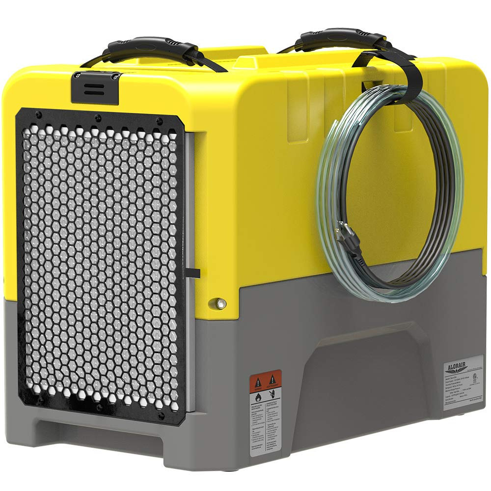 ALORAIR 180 Pints Commercial Dehumidifier for Water Damage Restoration Yellow
