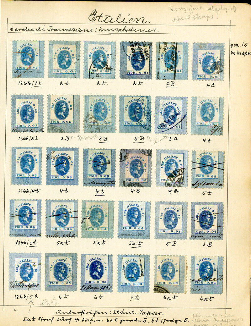 Italy Stamps Revenues 146x All plated Very Scarce Selection