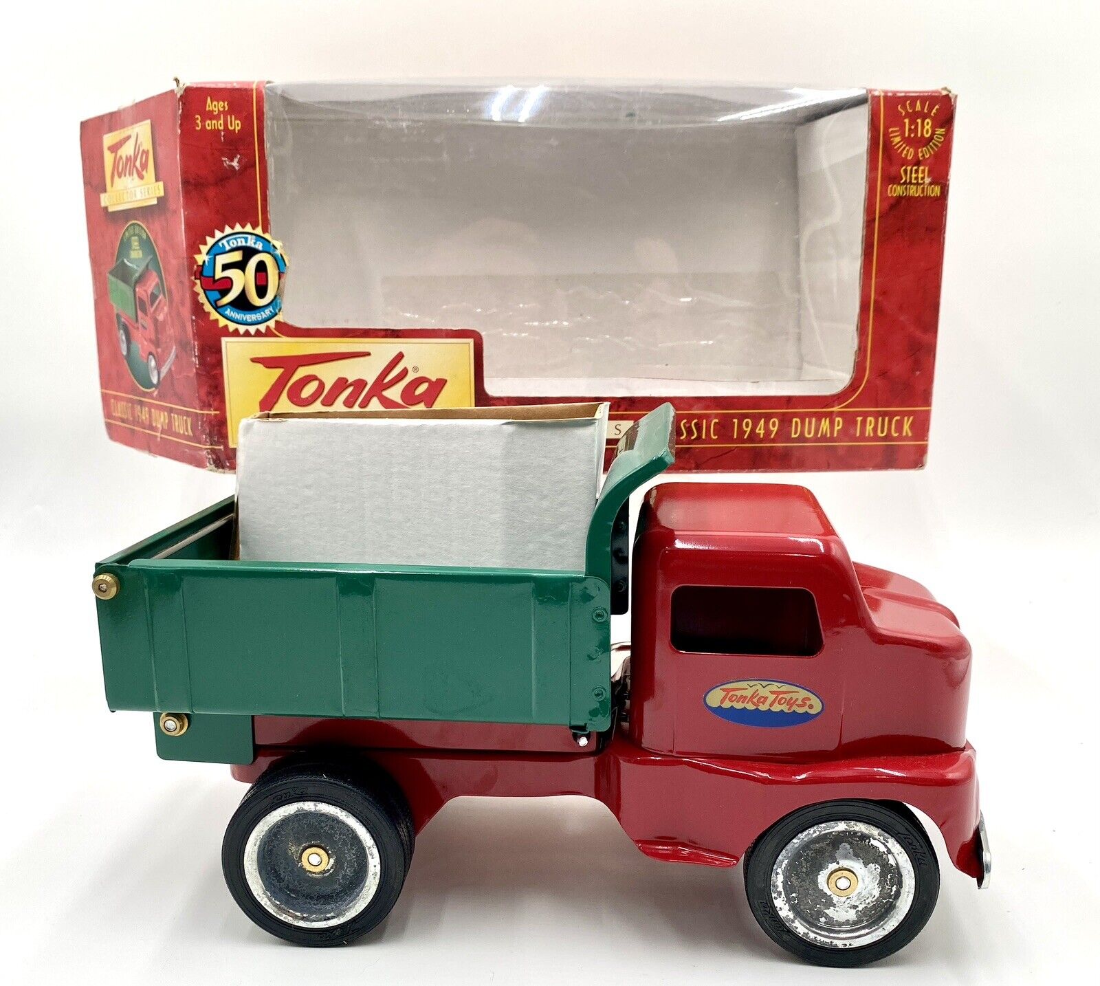 Tonka 1949 Dump Truck 50th Anniversary Original Box Body Perfect Rims Spotting