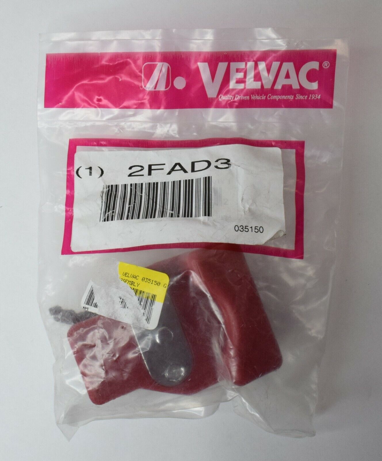 VELVAC Red Glad-Lock Assembly With 2 Keys Keyed Alike 2FAD3 