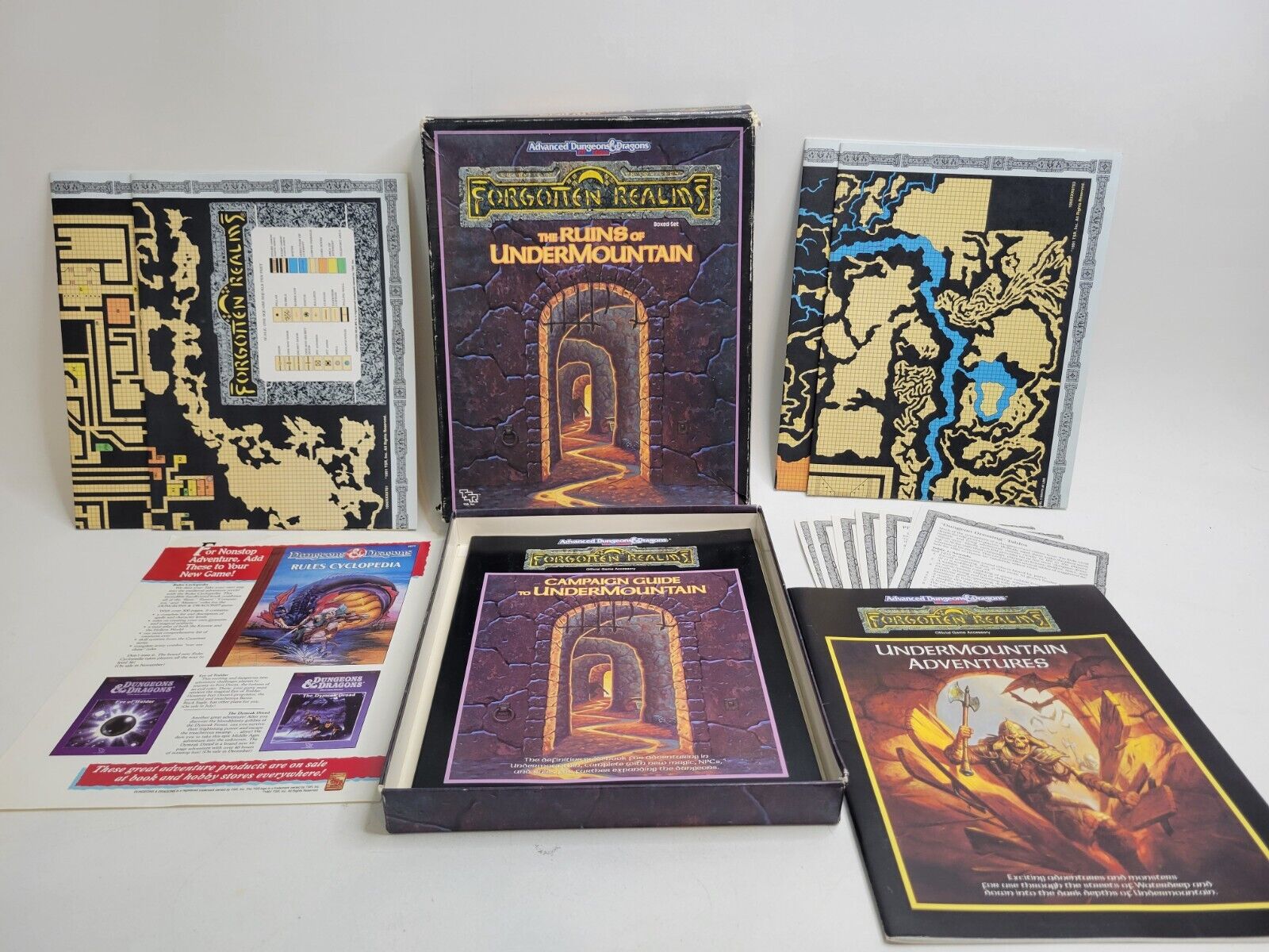 AD&D 2nd Edition Forgotten Realms The Ruins of Undermountain 1991 Boxed Set READ