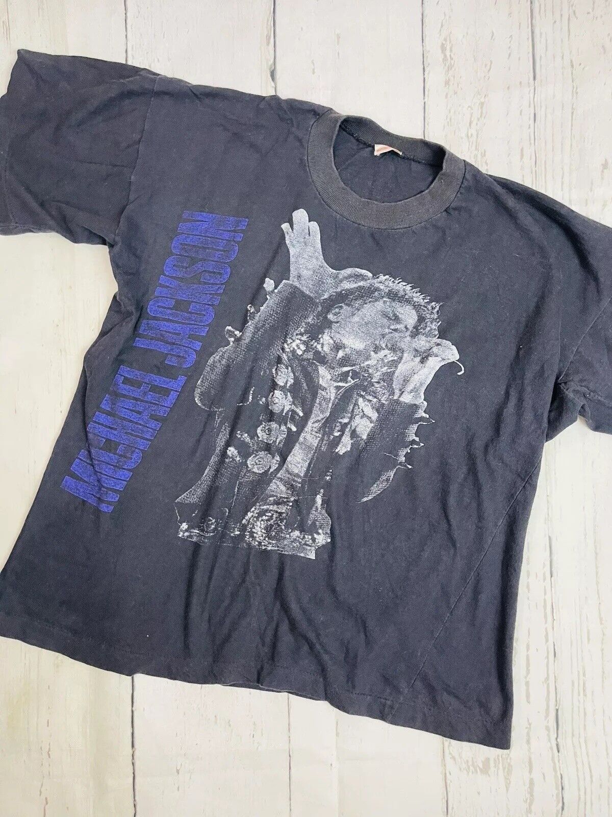 Vintage Michael Jackson BAD Tour 1988 Black Concert T Shirt Single Stitch READ