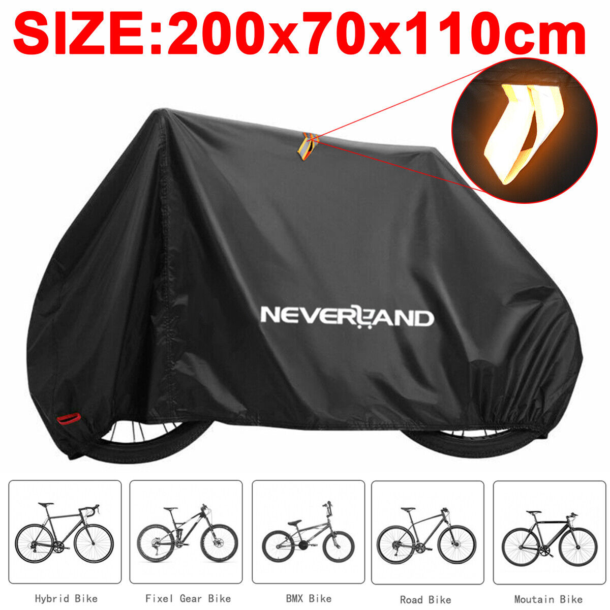 Heavy Duty Waterproof Bicycle Mountain Bike Cover Rain Protector Storage w/ Bag