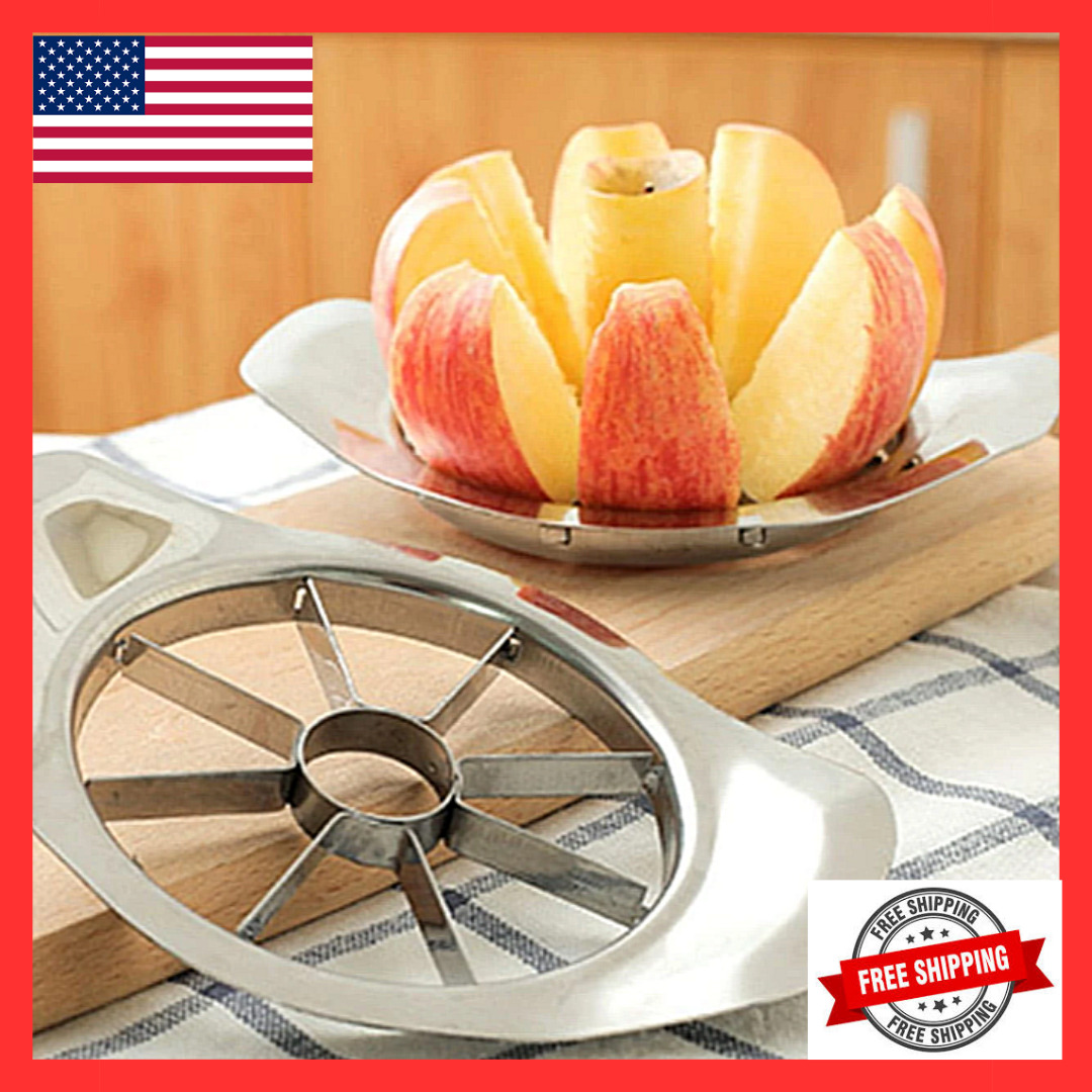 Apple Slicer Corer Stainless Steel Cutter Fruit Slicer Easy Cut Kitchen Tool US