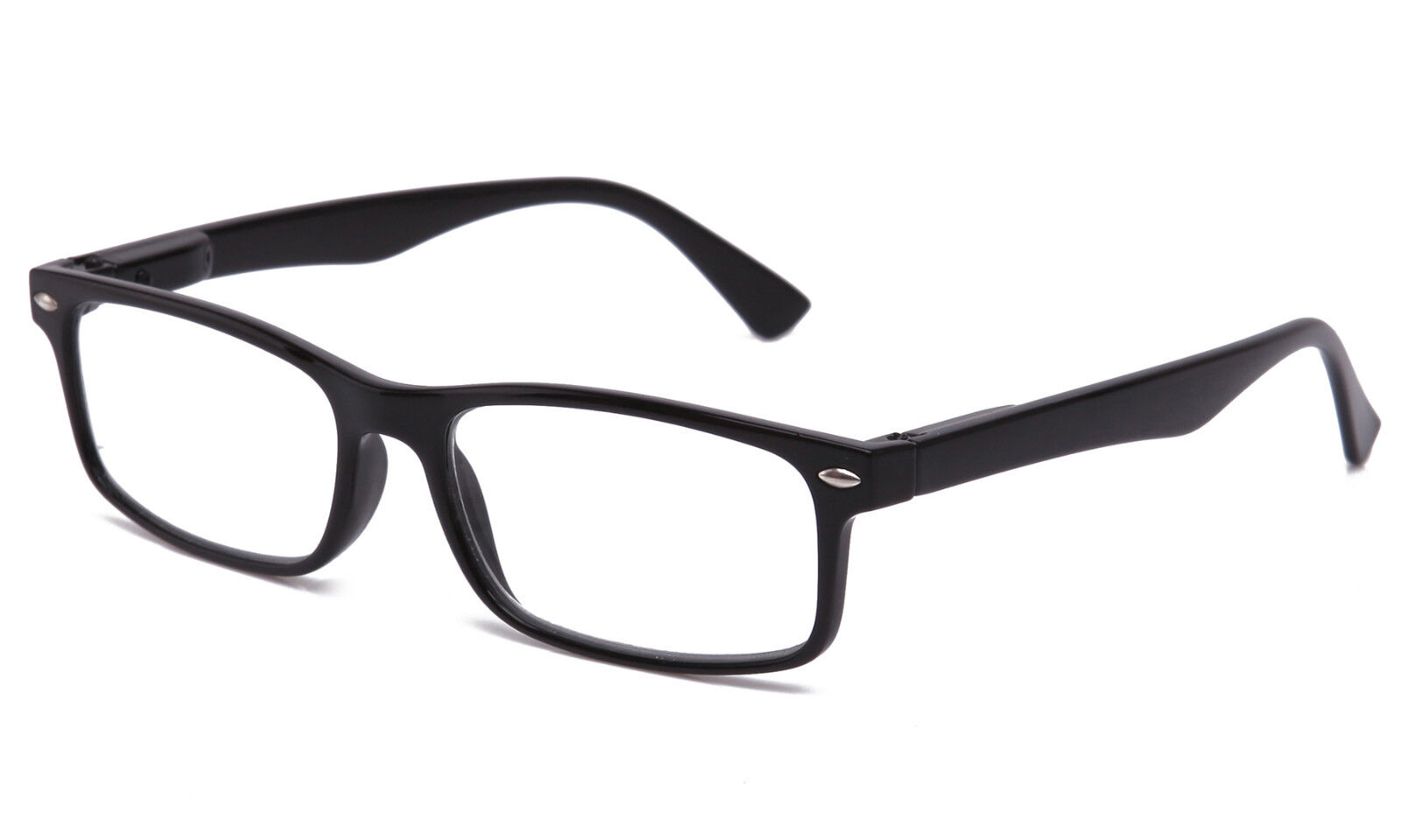 New Clear Lens Glasses Rectangular Frame Spring Hinge Fake Eyewear UV 100%