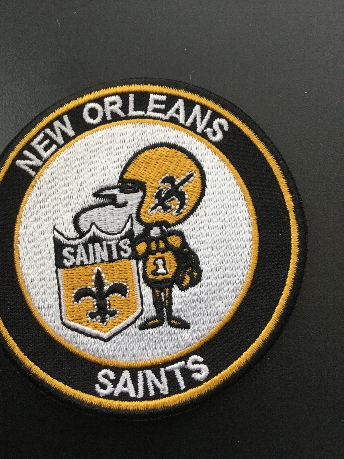 NEW ORLEANS SAINTS Vintage Iron on Embroidered  Patch 3” X 3”