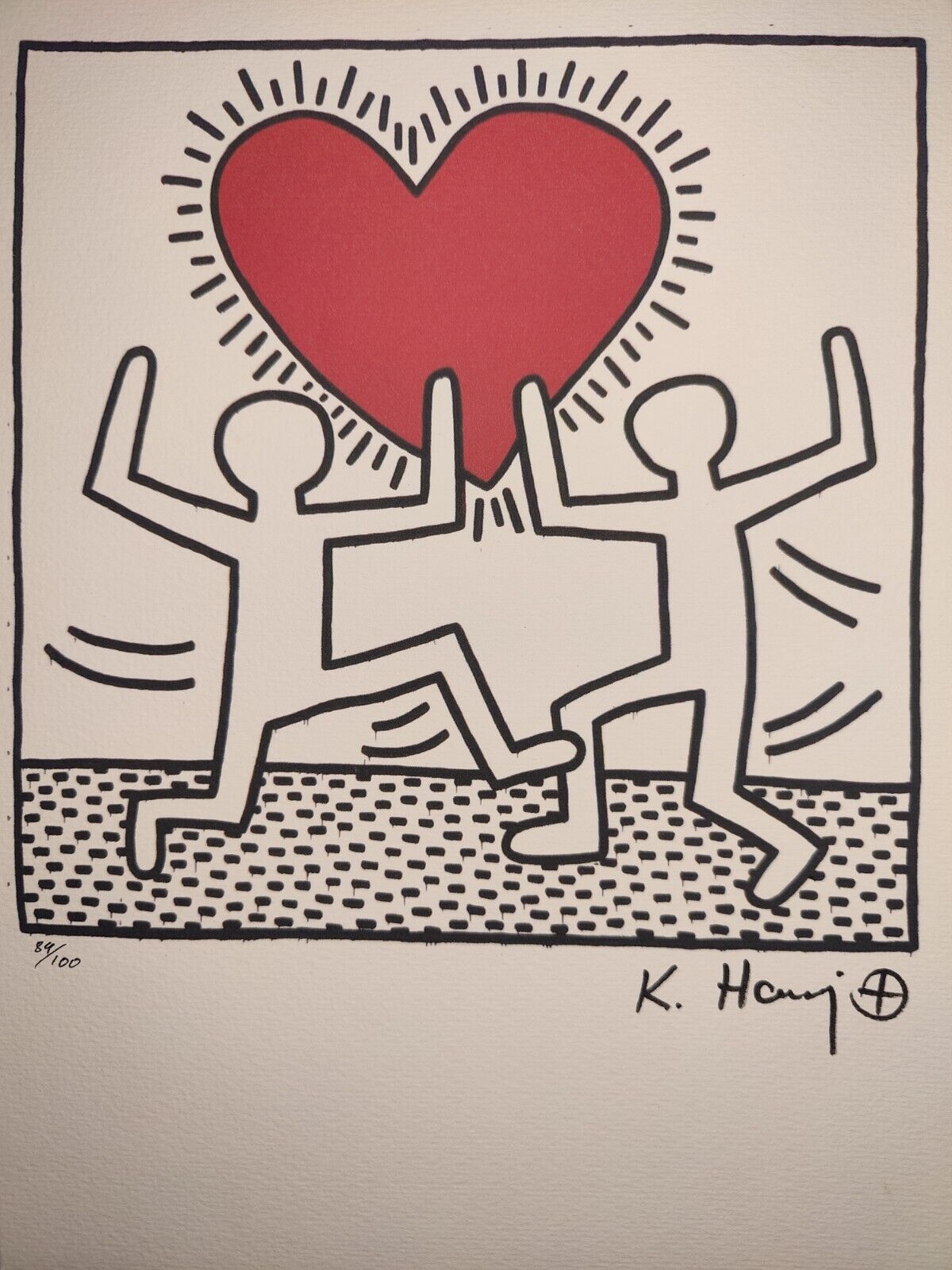 COA Keith haring Painting Print Poster Wall Art Signed & Numbered