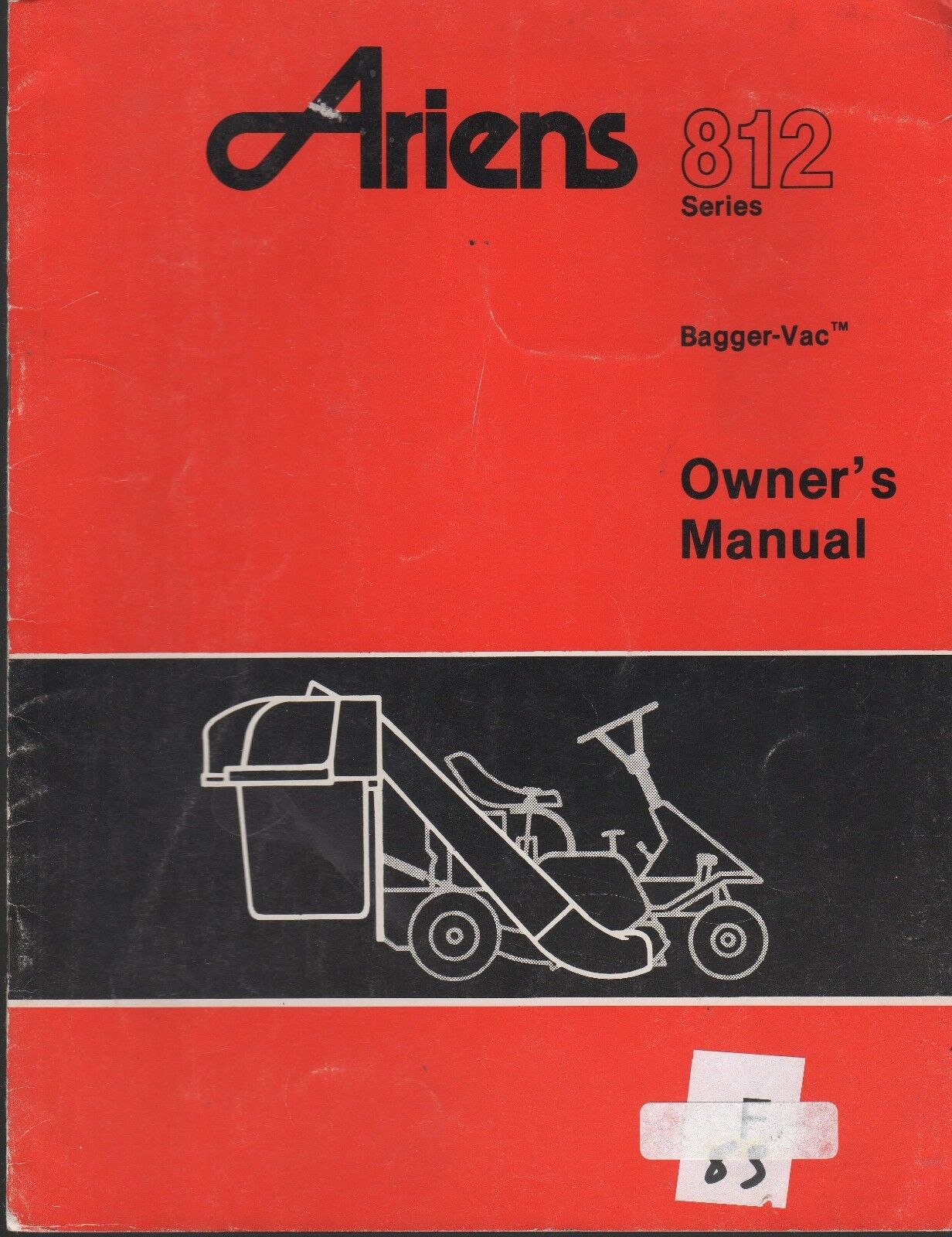 1987 ARIENS 812 SERIES BAGGER-VAC  OWNERS MANUAL P/N 012324A (775) 