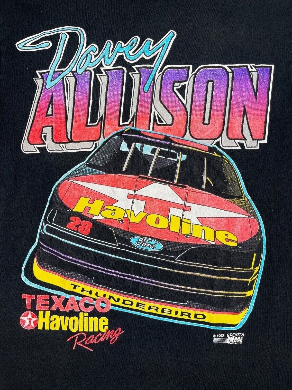 vintage 1992 davey allison texaco havoline nascar racing t-shirt gift for men