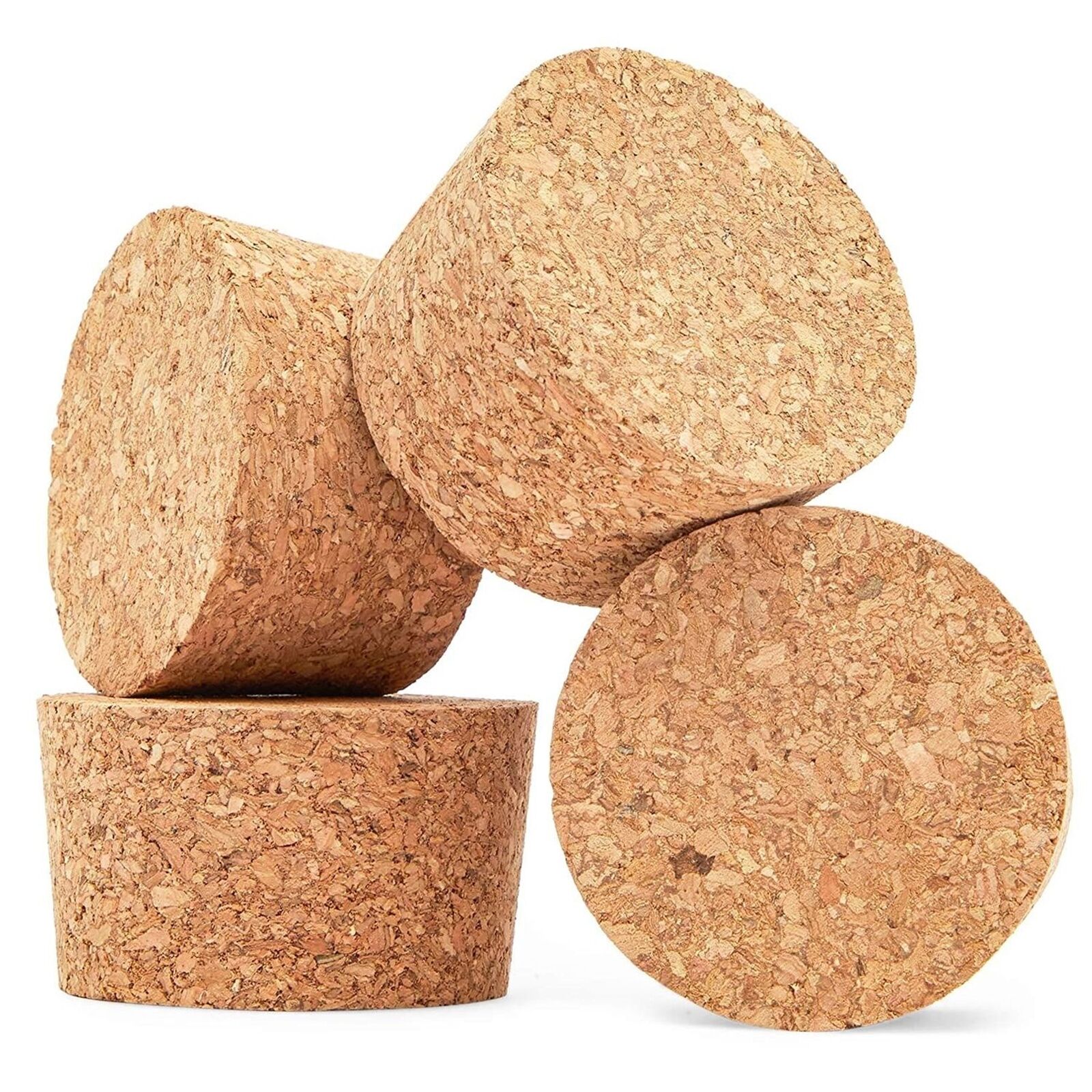 4-Pack Large Cork Stoppers, Cork Lids Suitable for Mason Jars, Small Carafes
