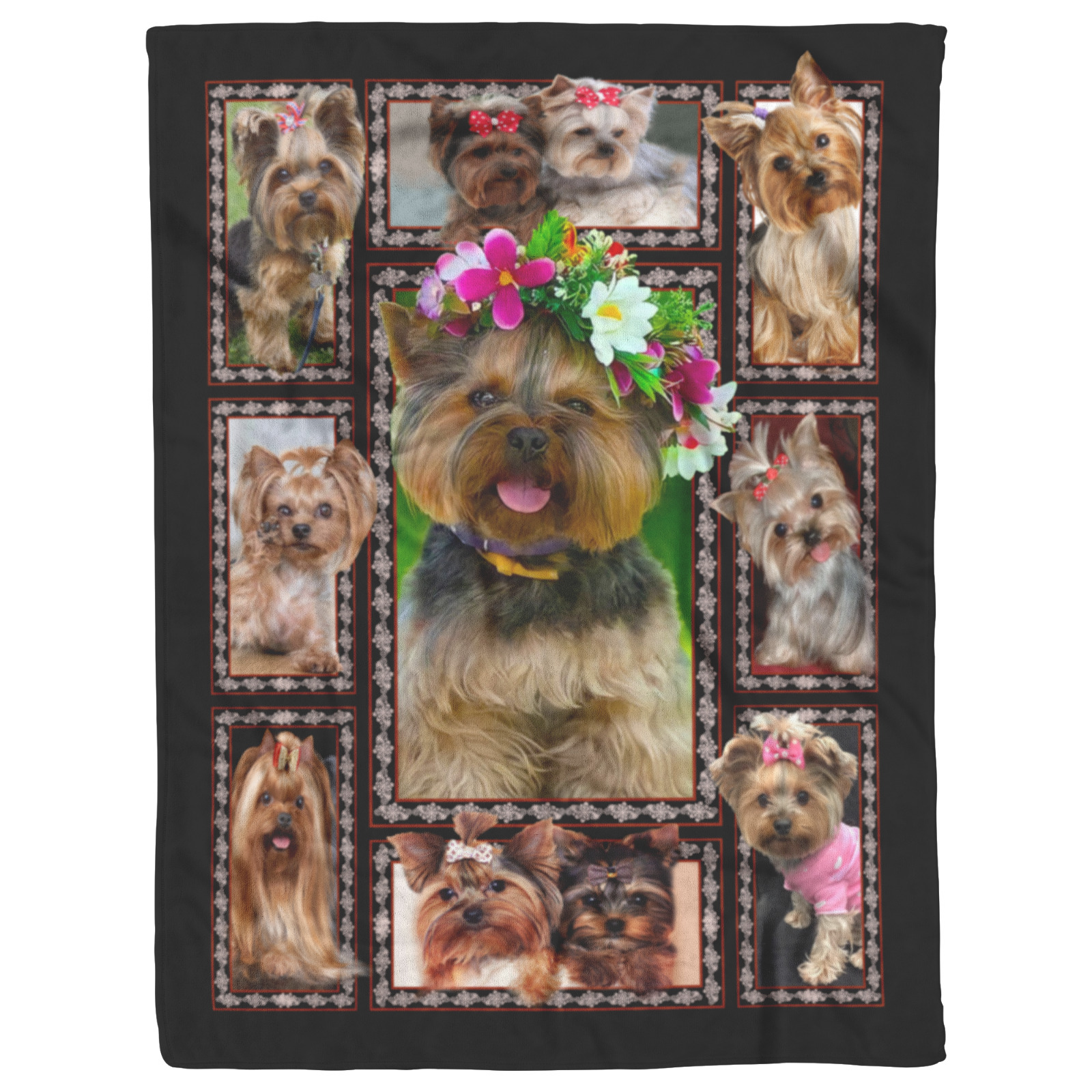 YORKIE Dog Blanket, Yorkshire Terrier 3D Fleece, Sherpa Blanket, Gift Ideas