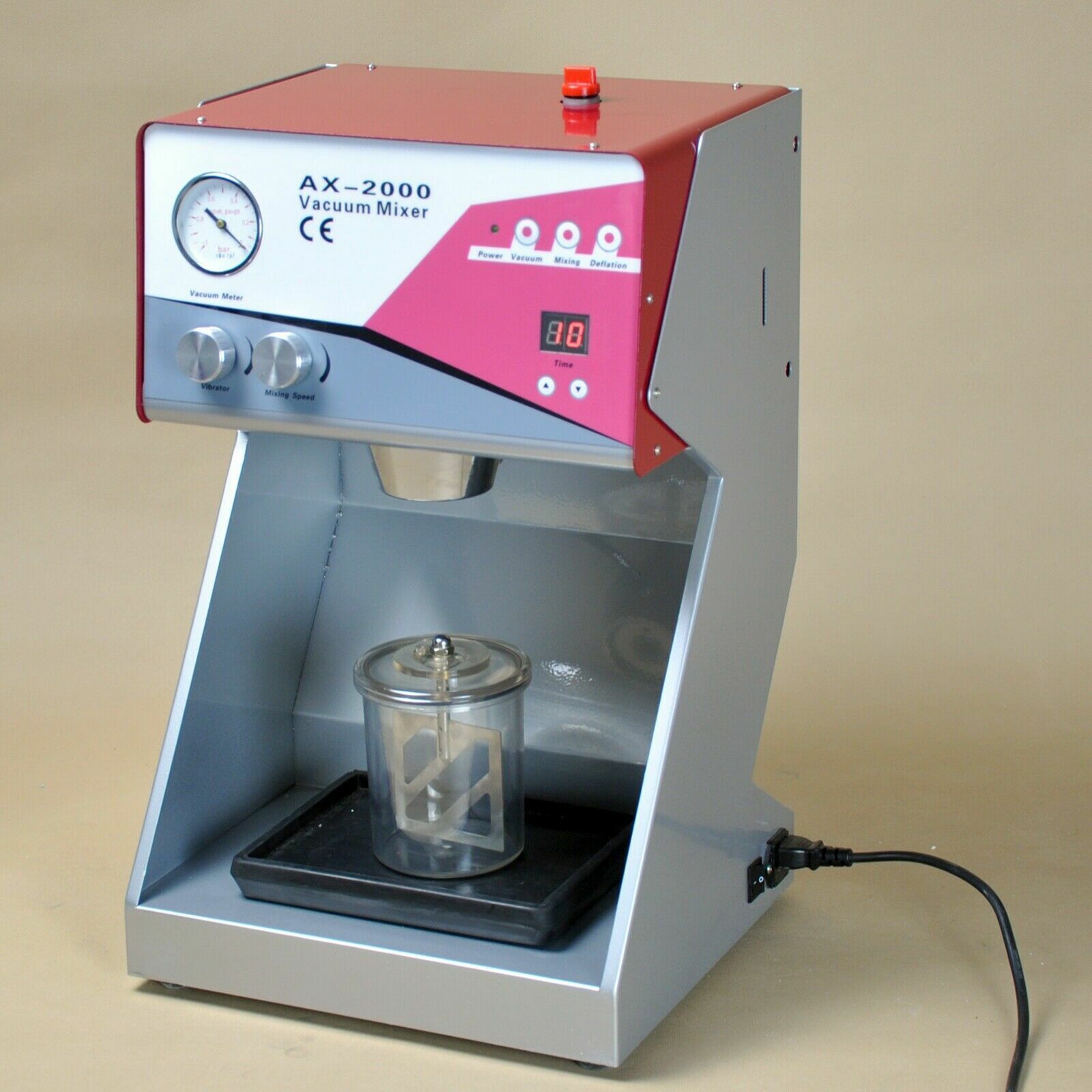 Dental Vacuum Mixer Built-in Pump Mixing Machine 110V Lab Equipment AX-2000