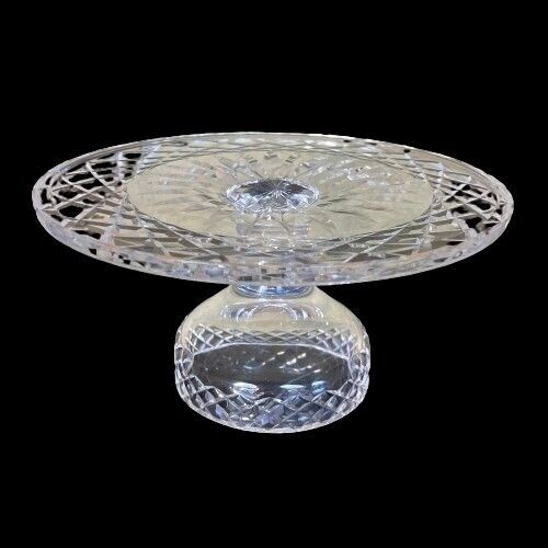 1970s Waterford Crystal Alana Cake Stand n the Alana or Comeragh pattern.