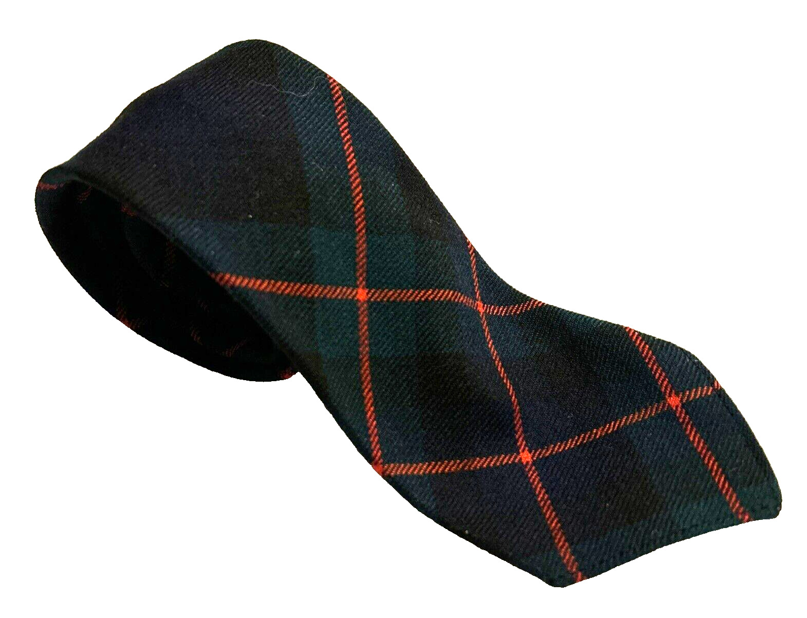 Vtg 1940’s Kinioch Anderson Scotland Tartan Plaid Skinny Tie 100% Pure New Wool
