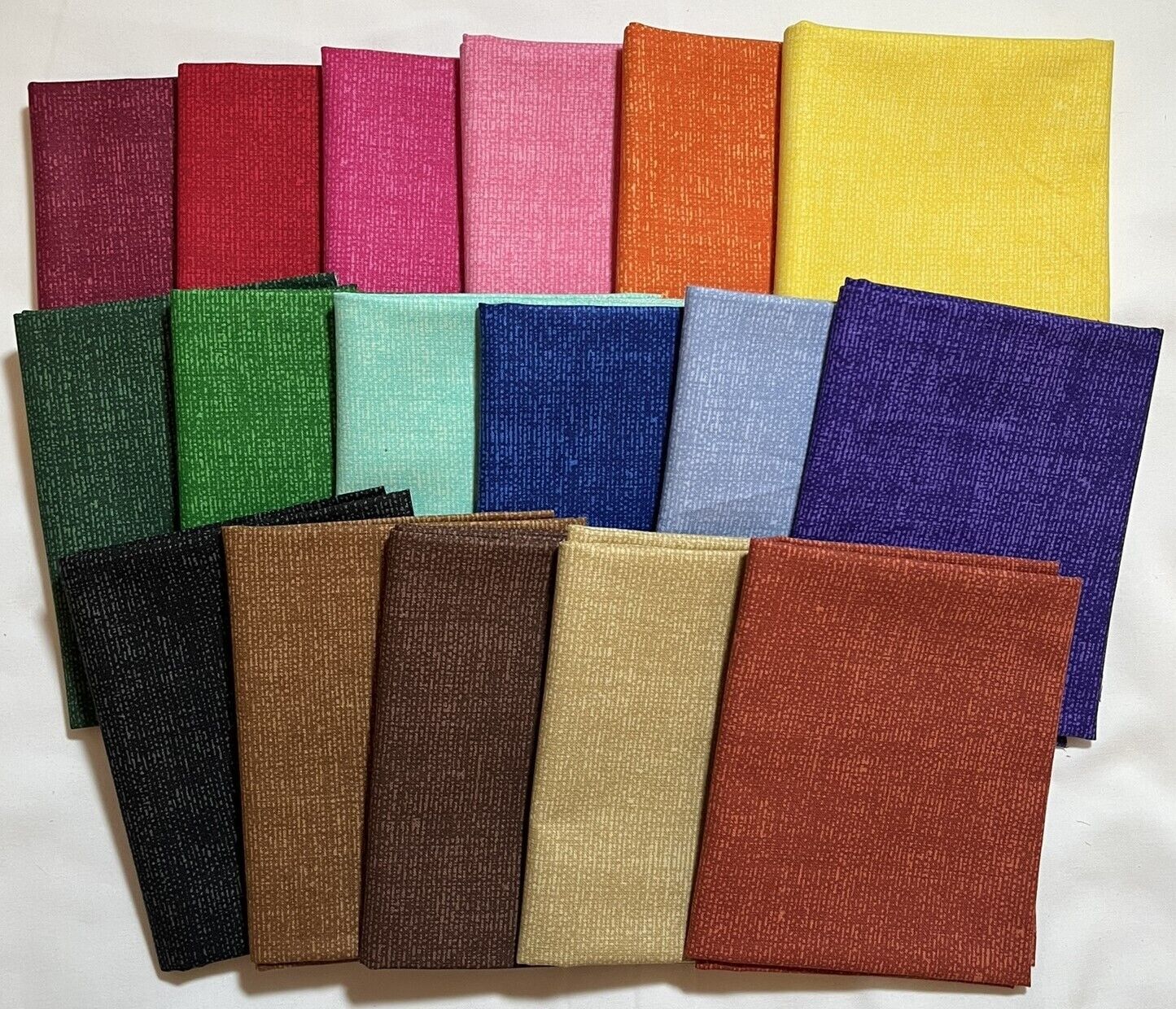 Weave ~ 17 Fat Quarter Cotton Fabric Bundle ~ Great Quilters Blender Fabric