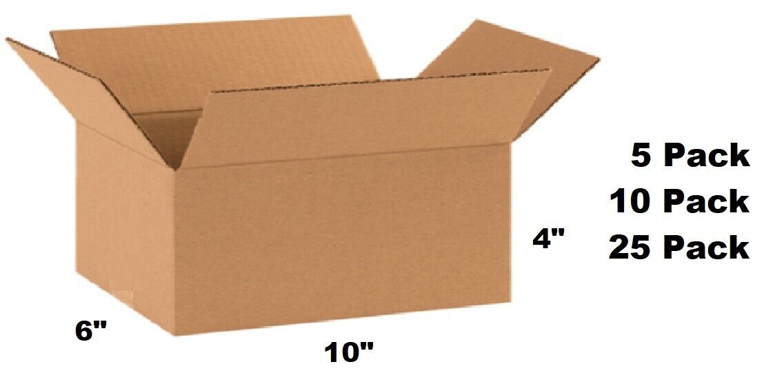 Lot of 10x6x4 Cardboard Paper Box Mailing Packing Shipping Box Corrugated Carton