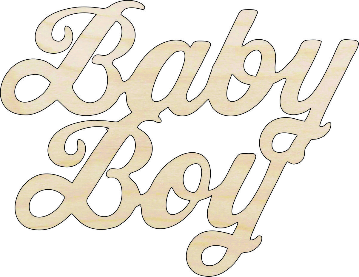 Baby Boy - Laser Cut Out Unfinished Wood Craft Shape BBY38