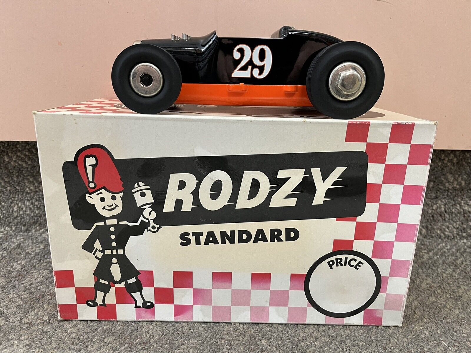 * NYLINT 2000 RODZY STANDARD TETHER RACE CAR WITH BOX AND INSTRUCTIONS *ST