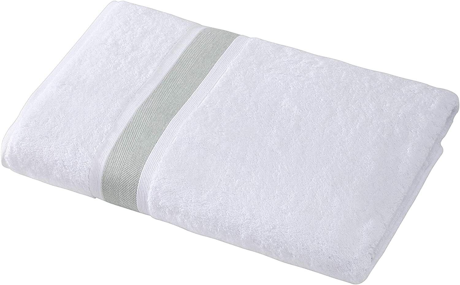 Large Bath Towels 100% Cotton Turkish Bath Towel 35x67 Green White