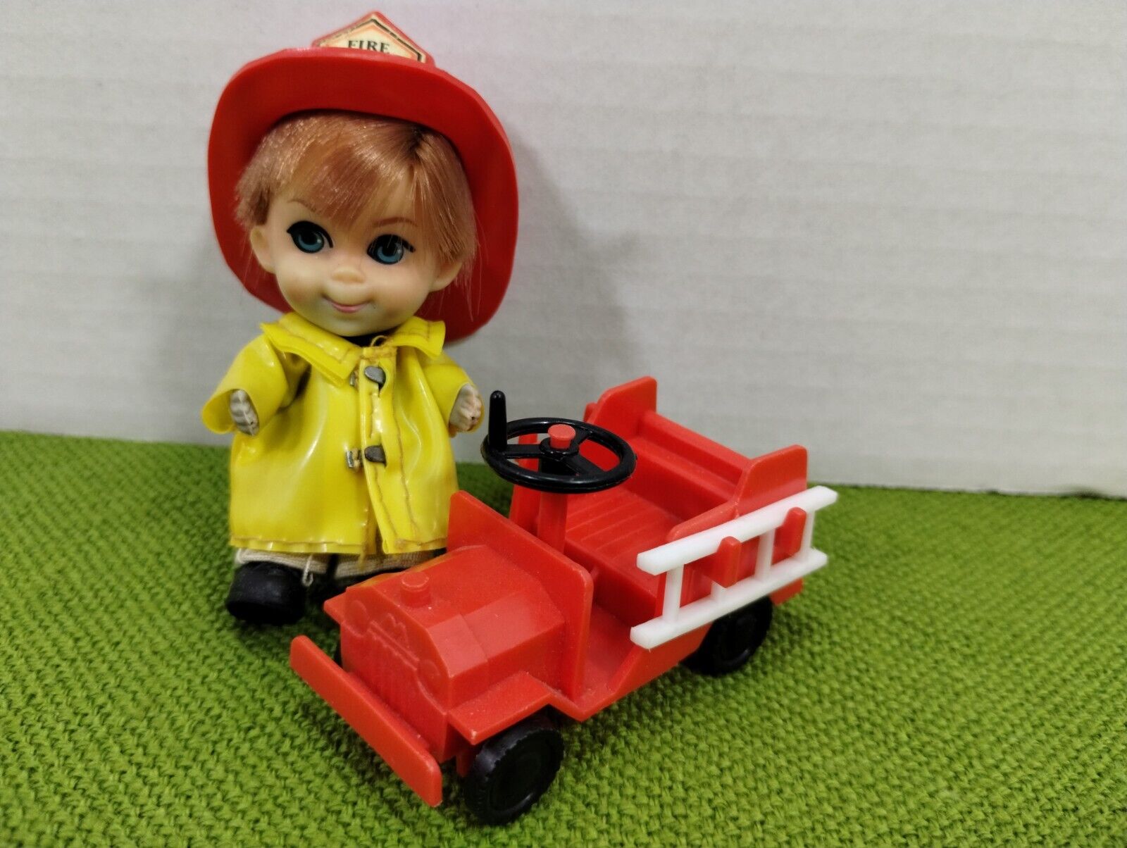 Vintage 1960s Mattel Liddle Kiddle Bunson Berine Doll With Fire Truck And Outfit