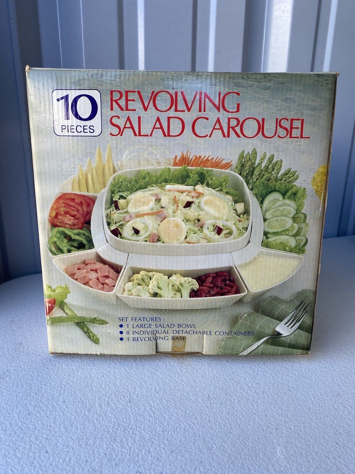 Vintage Revolving Salad Carousel, 10 piece