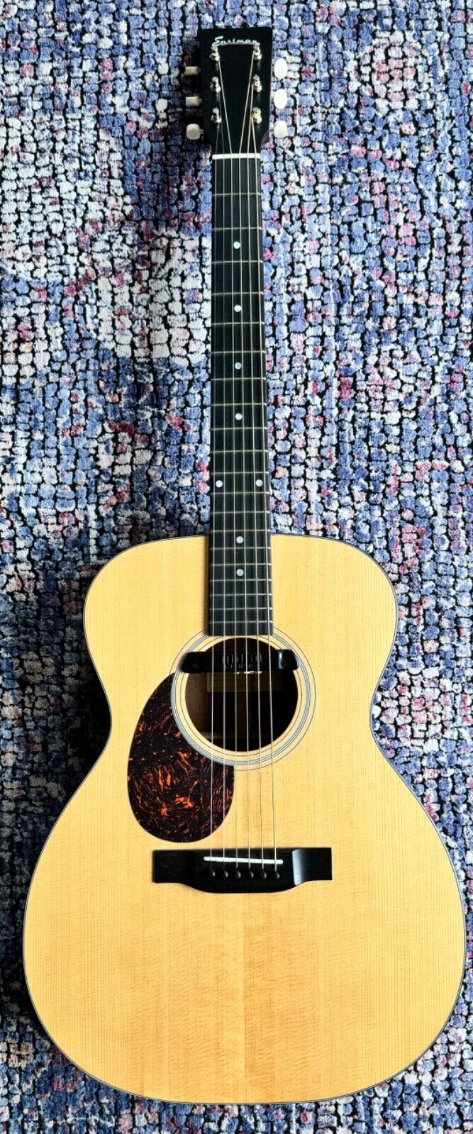 Left_Handed Eastman E10m Acoustic Guitar w Mojo Tone Quietcoil NC-1 Soundhole Pi
