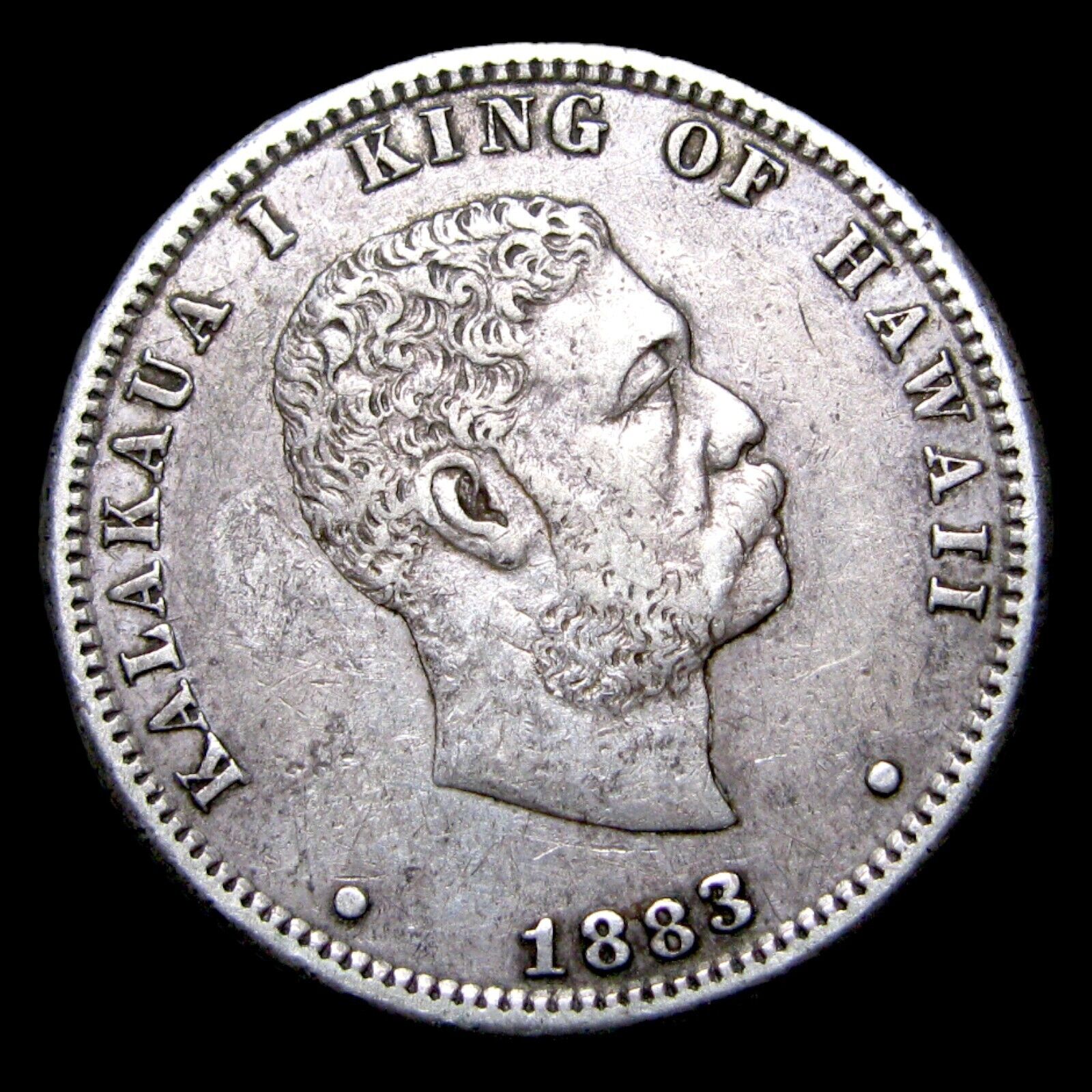 1883 Hawaii Quarter Silver ----  Nice Coin ---- #682L