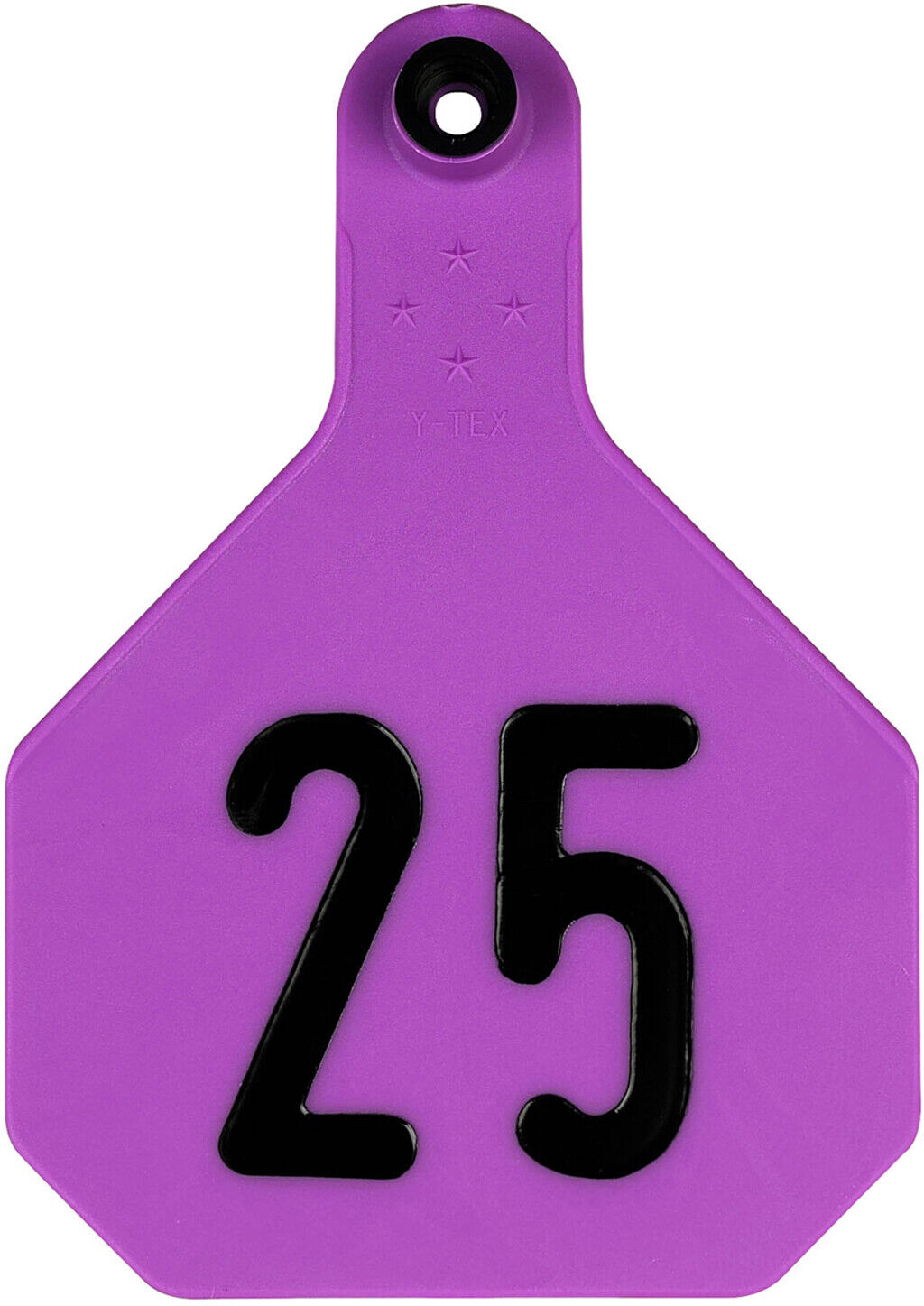 Y-Tex Large 4 Star Cattle Ear Tags Purple Numbered 26-50