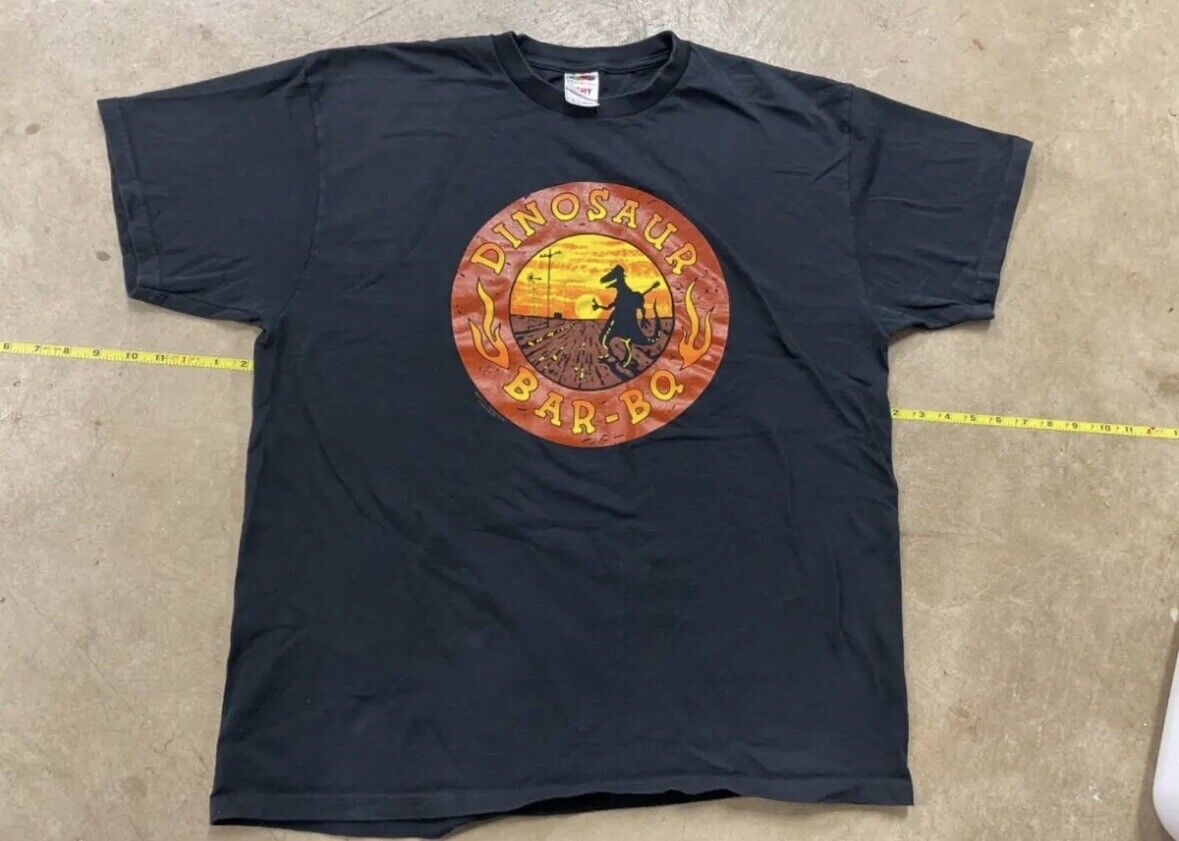 Vintage Rare Dinosaur BAR-B-QUE Biker Blues Restaurant Shirt Men\'s XL