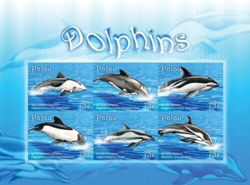 Palau 2009 - Dolphins Marine Life - Sheet of 6 Stamps - Scott #962 - MNH