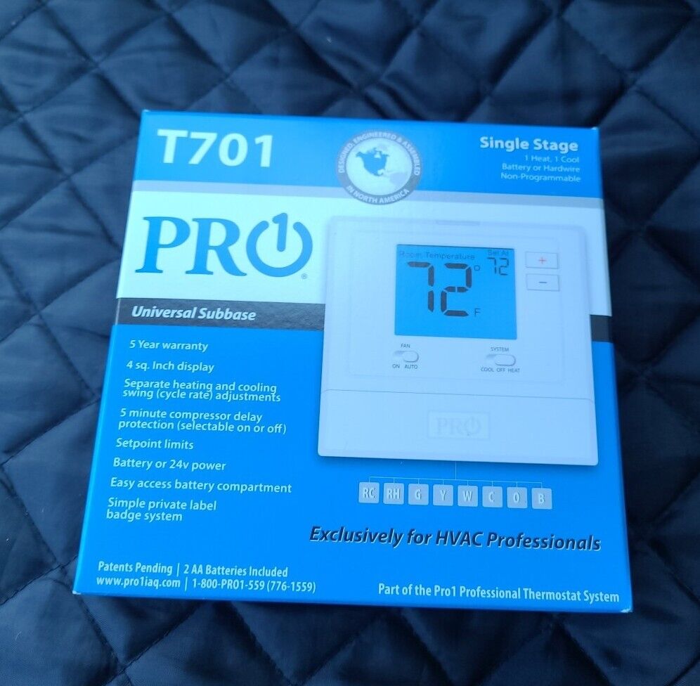 Pro1 IAQ T701 Digital Non-Programmable Thermostat (1H/1C)