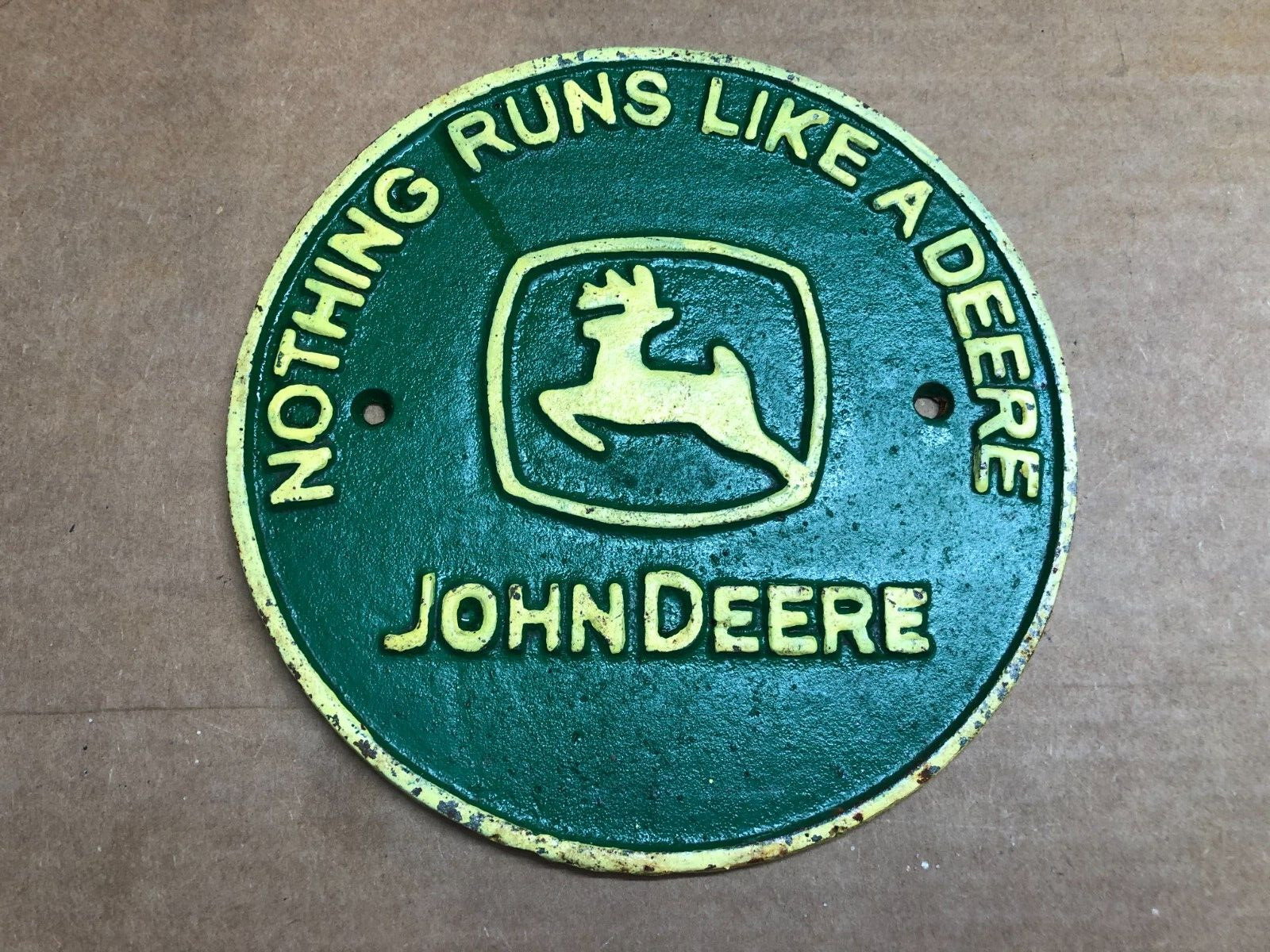 Vintage John Deere Cast Iron Sign 8\
