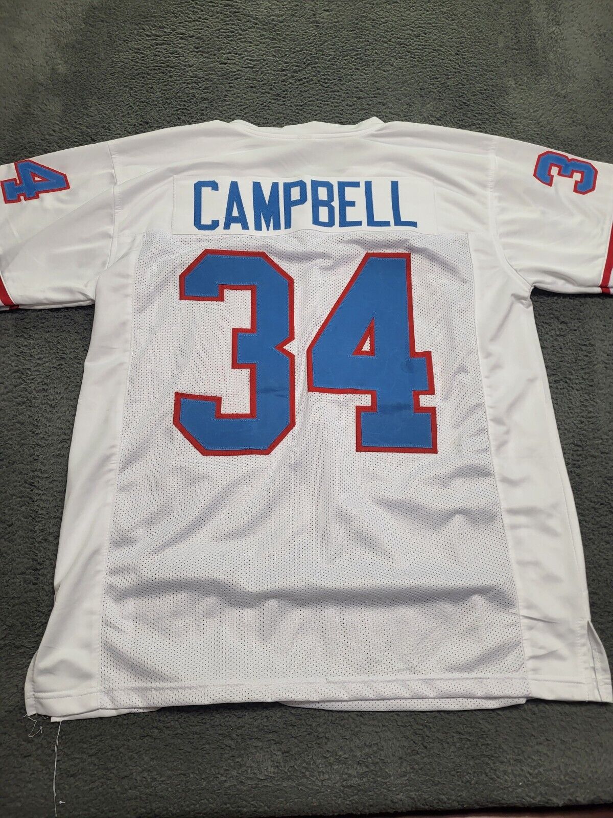 Earl Campbell Custom Jersey 3XL signed