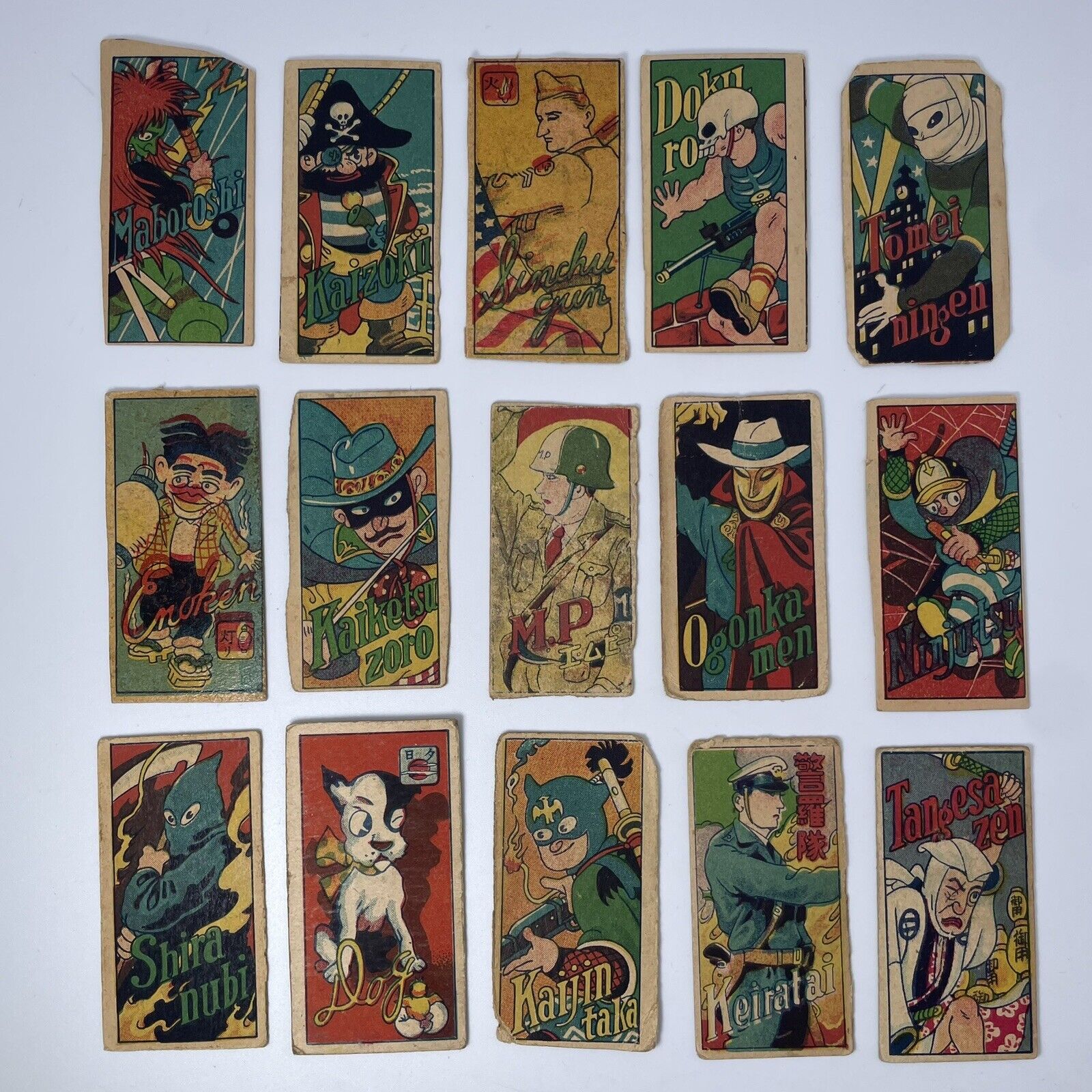 Fairy Tale vintage rare card menko 1940’s japanese 15 Set