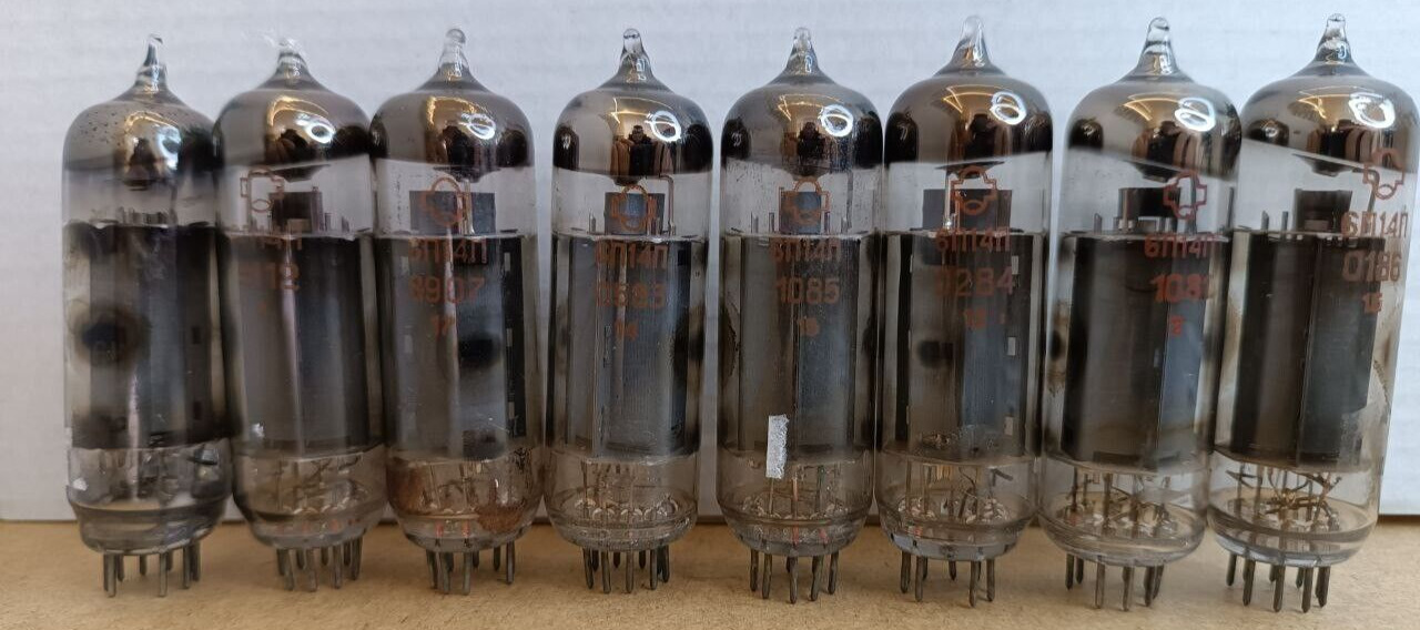 6p14p 6П14П  ( EL84 6BQ5 ) vintage tube  tested lot 8 pcs Matched Pakameters