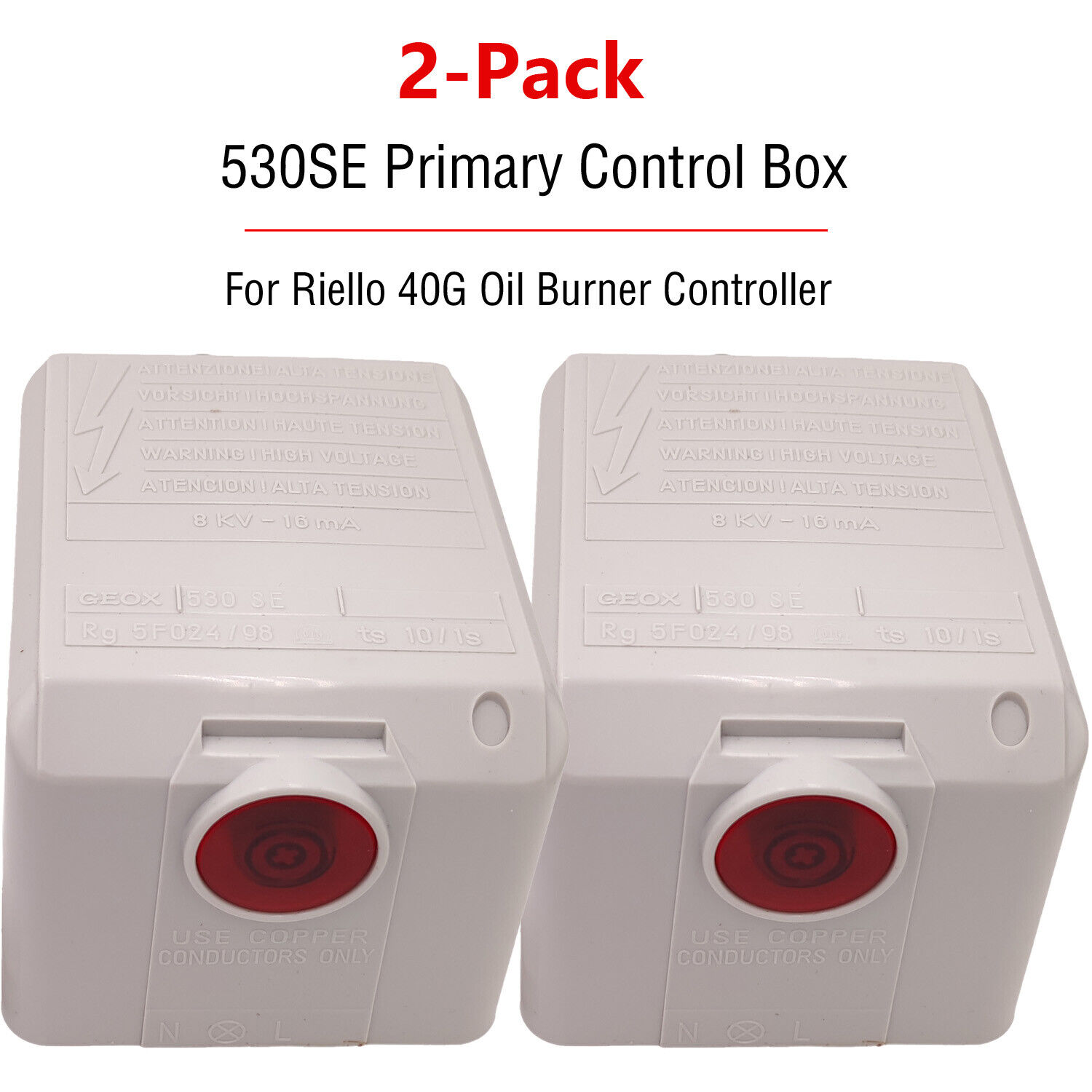 2x 530SE Primary Control Box for Riello 40G Oil Burner Controller + Electric Eye
