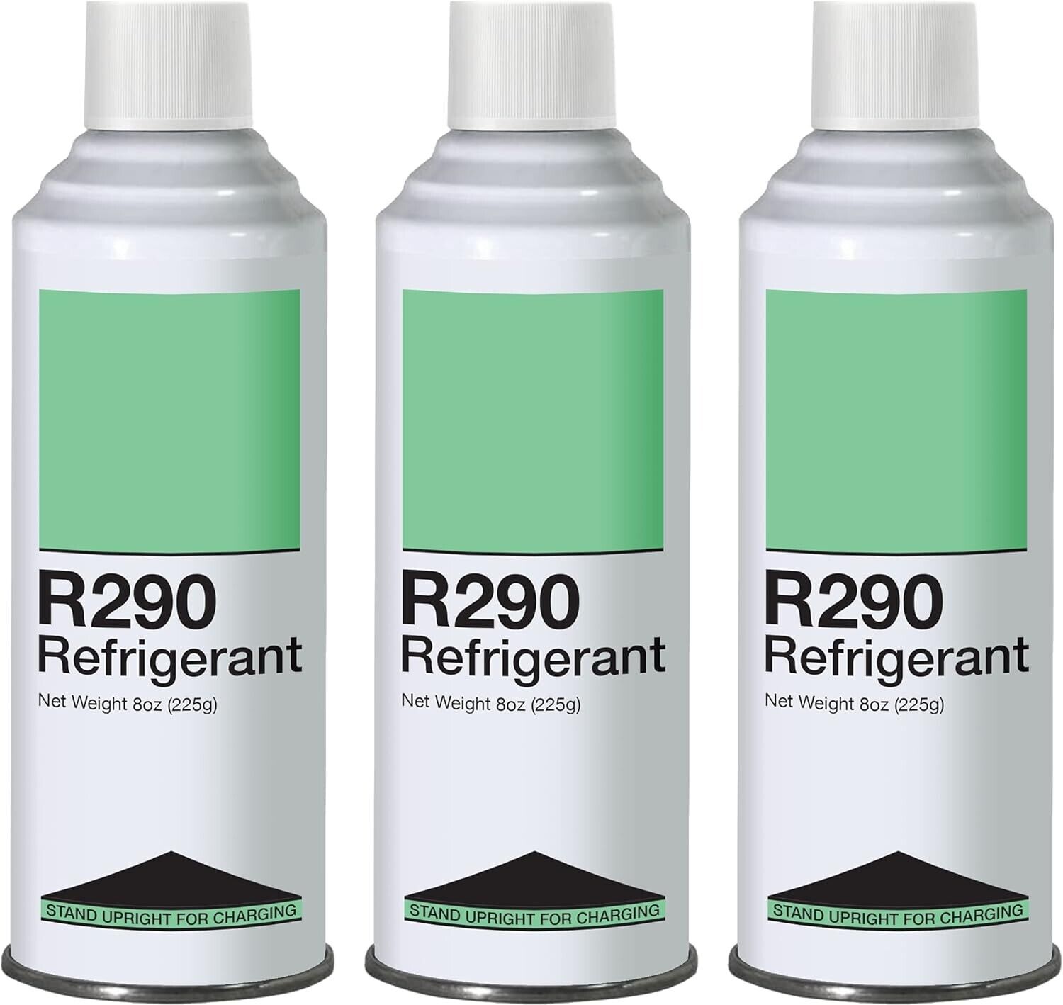 Leak Saver R290 Refrigerant  - Upright Liquid Charging Self-Sealing Can - 3 Pack