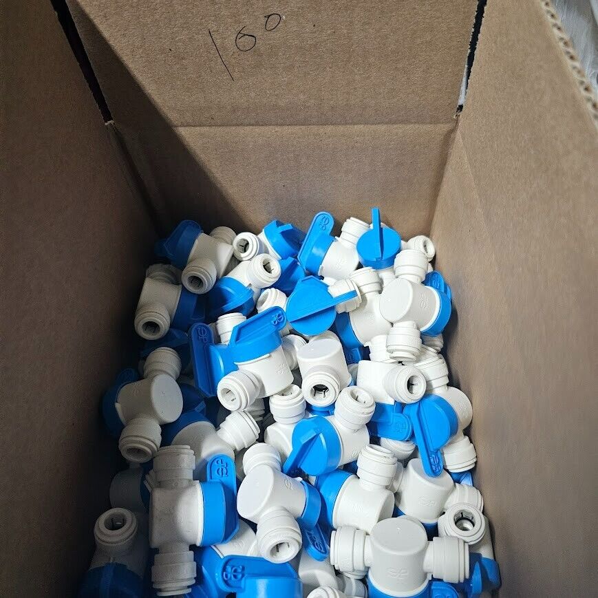 100 NEW John Guest Speedfit 3/8 Inch OD Straight Shut Off Valve  Push to Connect