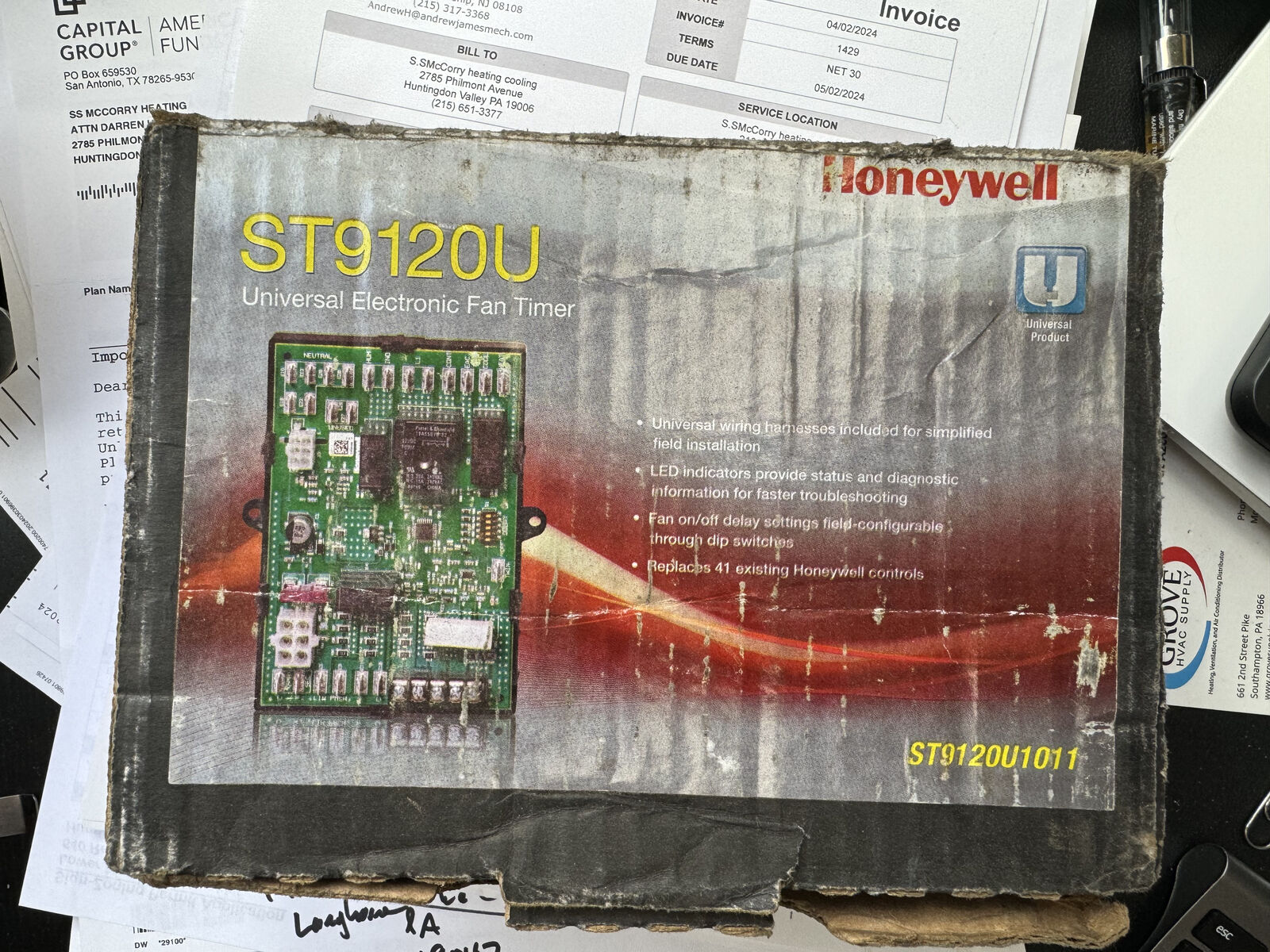 ST9120U1011/U Universal Honeywell/Resideo Fan Control Timer Replacement, New