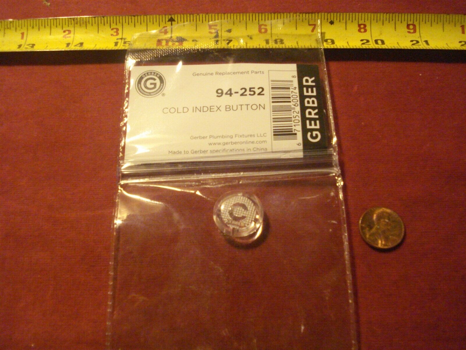 (0256.) Gerber Cold Index Button 94-252