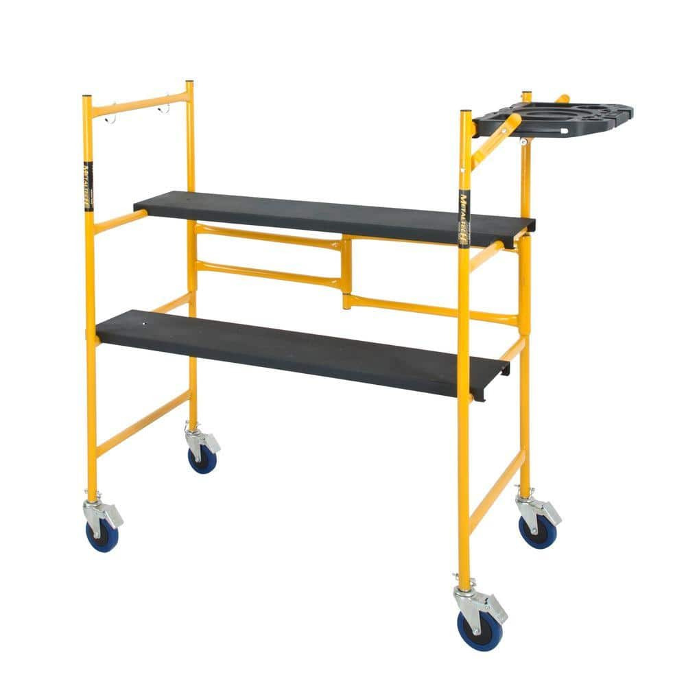 Jobsite Series Baker Mini Scaffold Platform With Wheels, Shelf, 500 Lbs Capacity