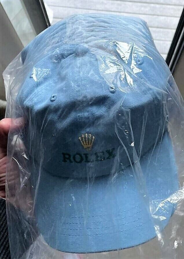 Very Rare Rolex Cap Hat Light Blue Colored Pebble Beach Tour